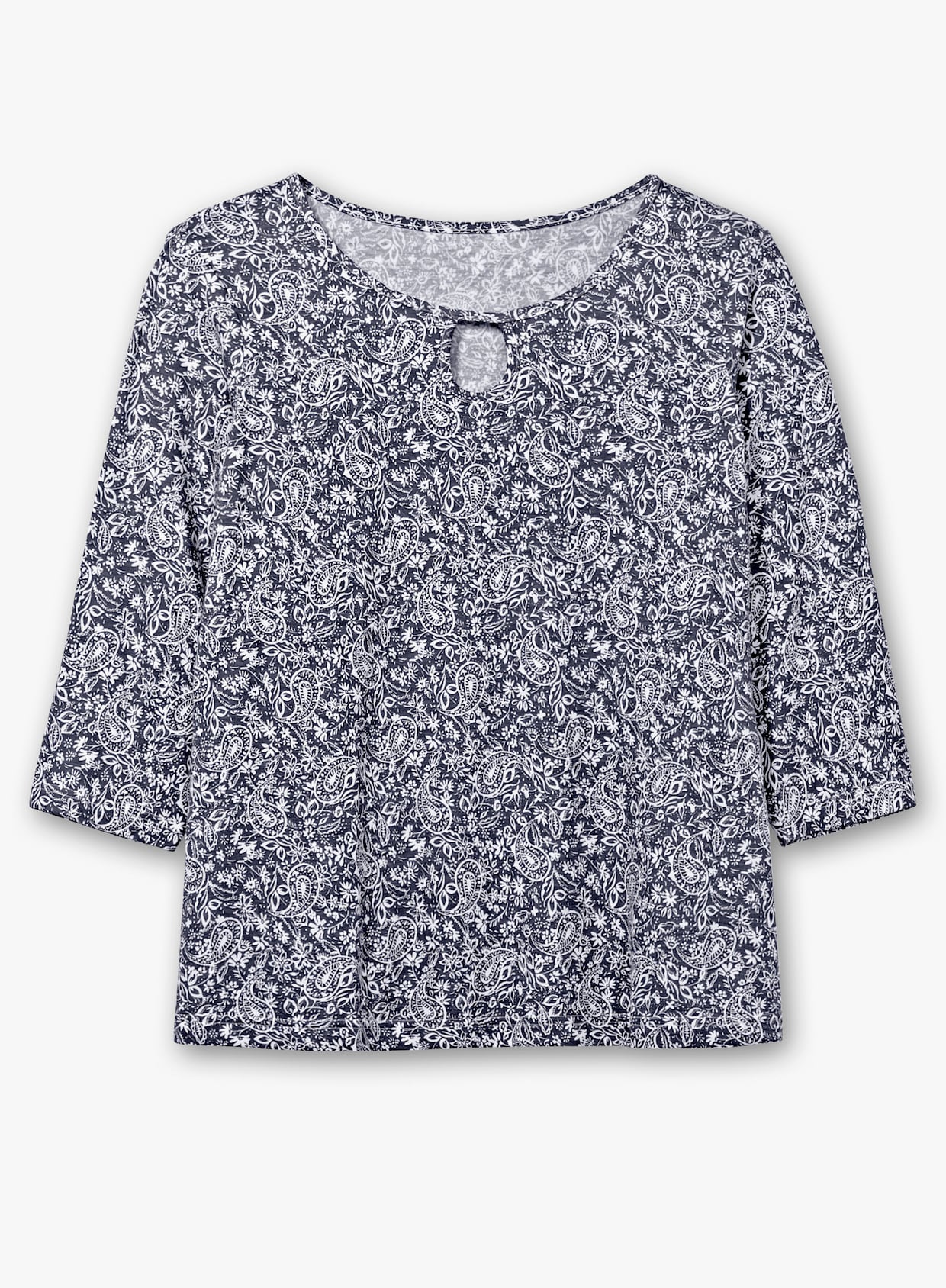 Print-Shirt - marine-bedruckt