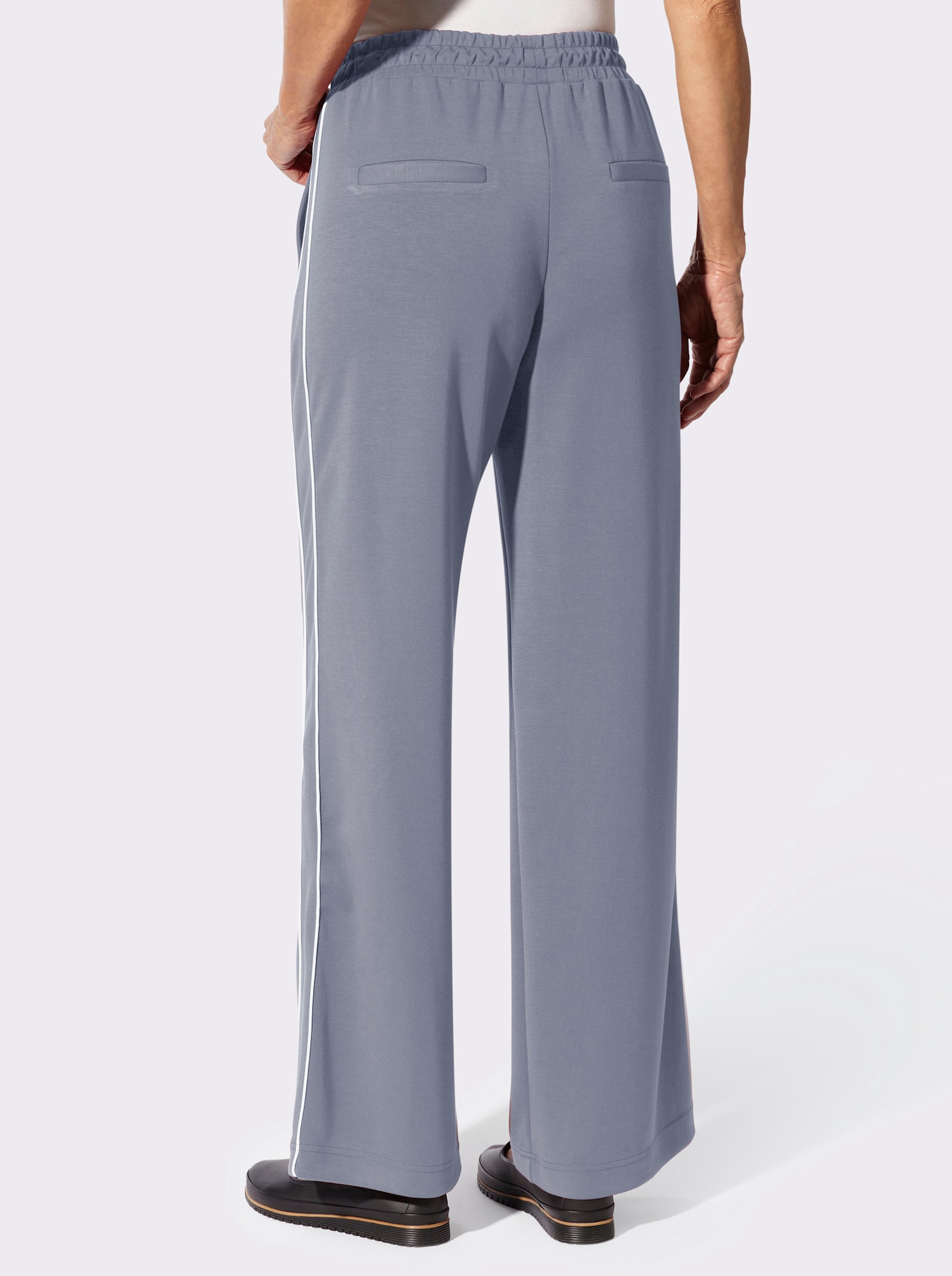 Sweathose in weiter Form - taubenblau