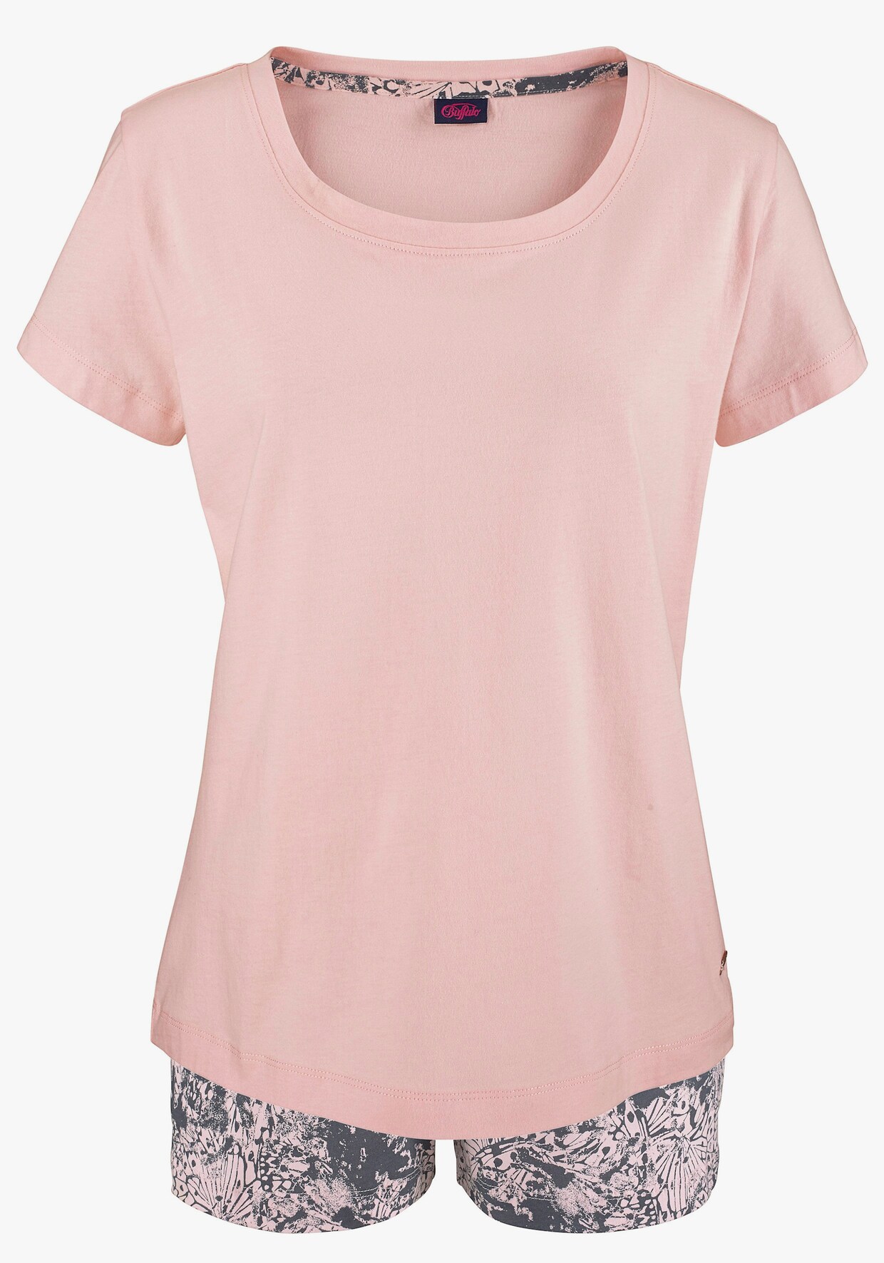 Buffalo shortama - roze gedessineerd