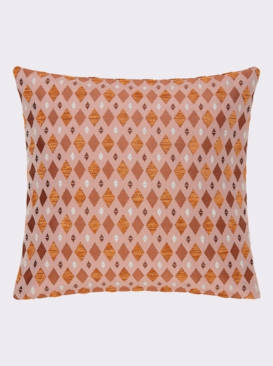 Kissenhülle - papaya-terra-gemustert