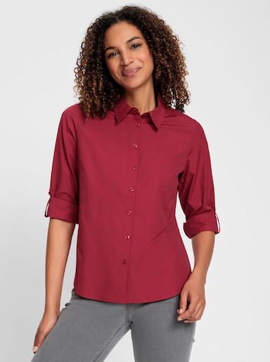 Langarm-Bluse - rot
