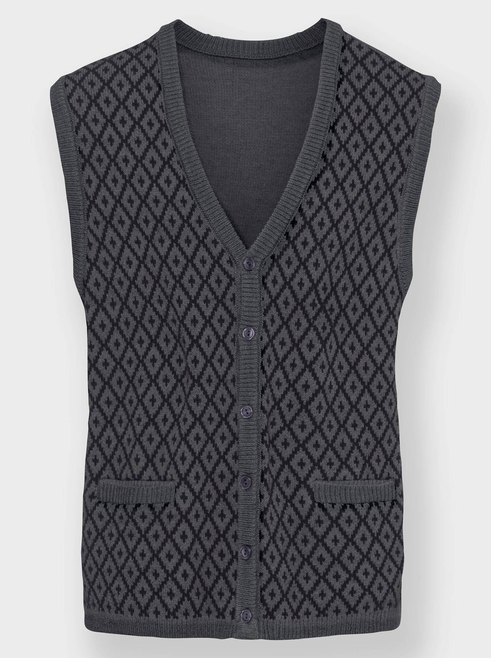 Marco Donati Vest - antraciet gemêleerd