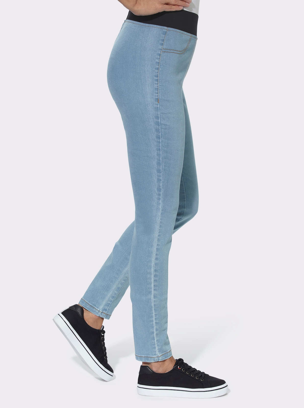 Schlupfjeans - blue-bleached