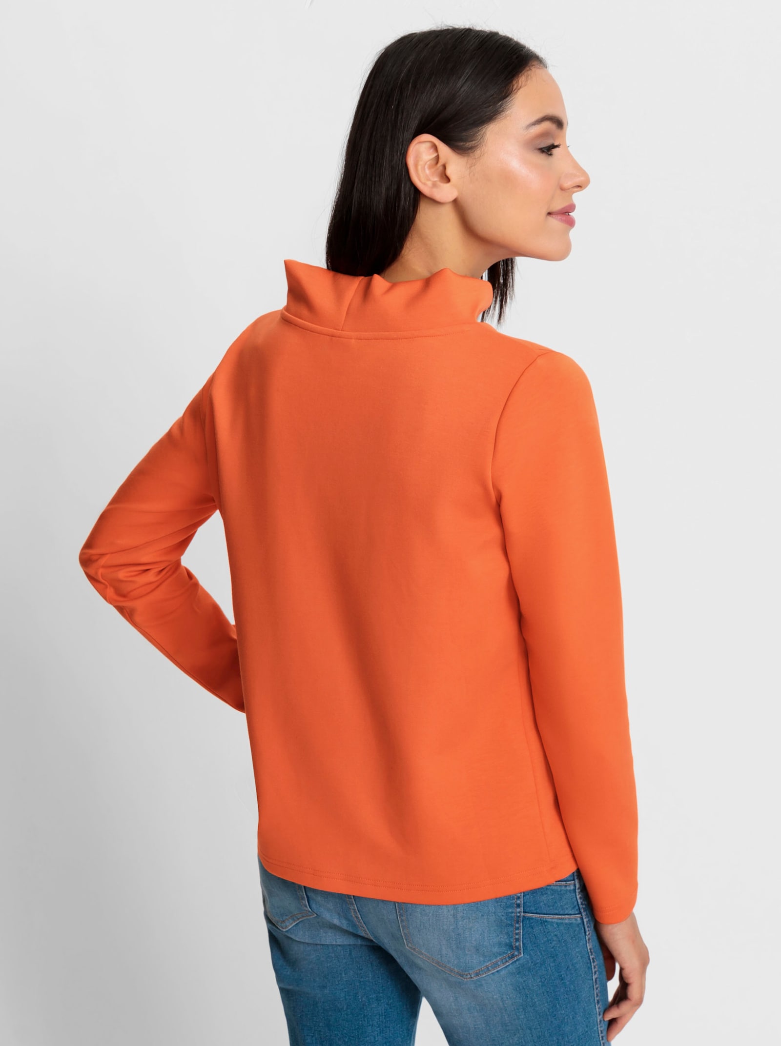 heine Sweatshirt mit überlappendem Stehkragen - orange