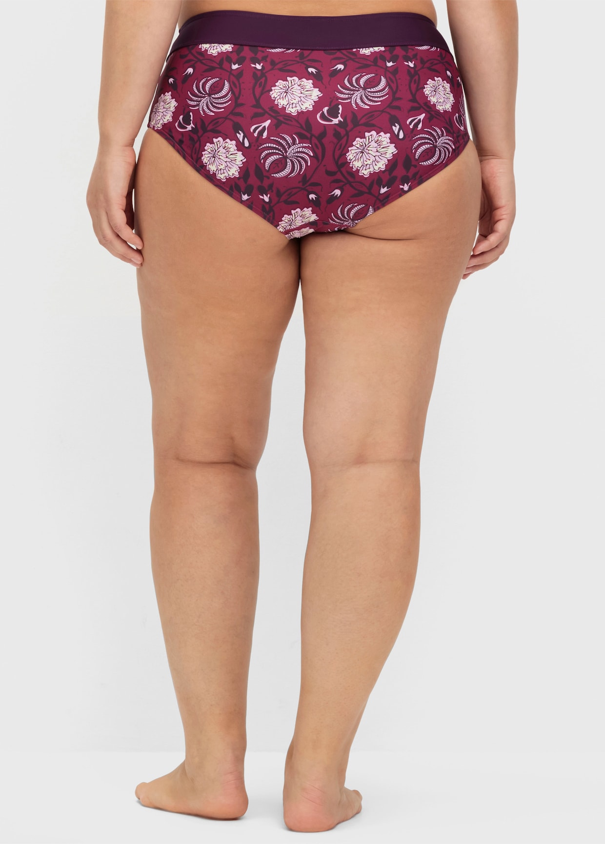 sheego by Joe Browns Bikinibroekje - bessenrood gedessineerd