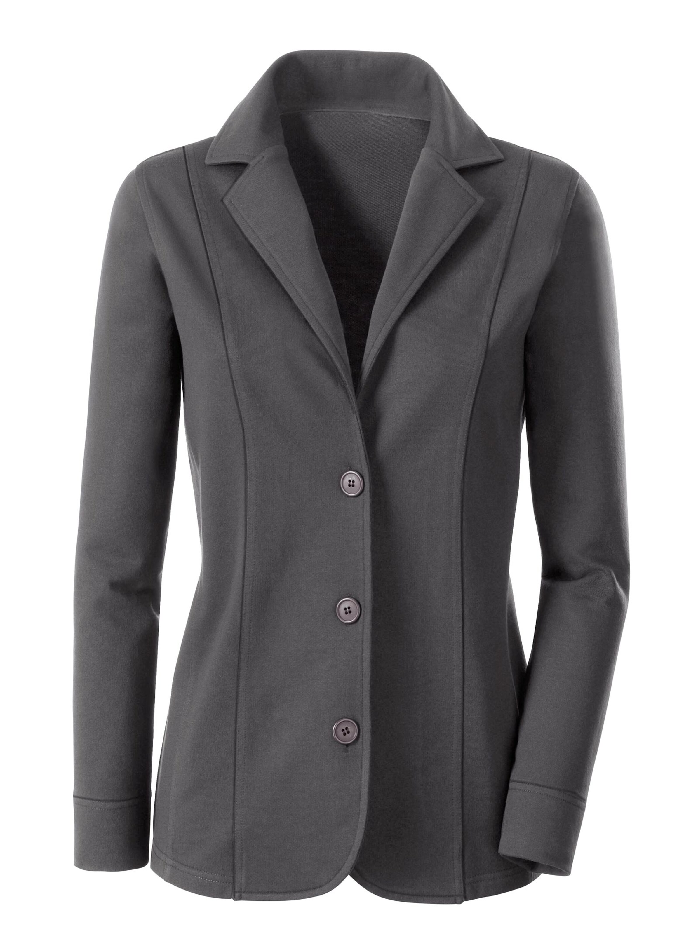 Collection L Jersey-Blazer - anthrazit