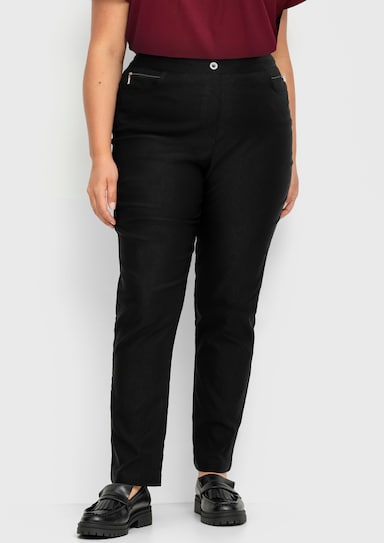 Bengalinhose mit Zierreißverschlüssen - schwarz