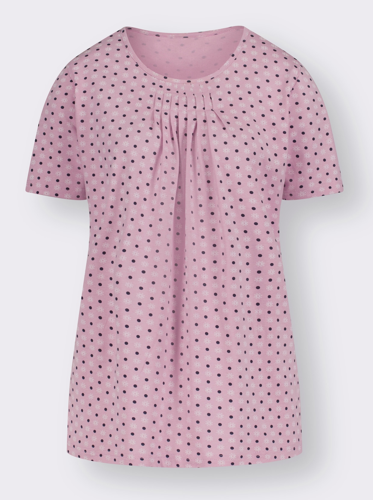 Shirt met korte mouwen - roze gedessineerd