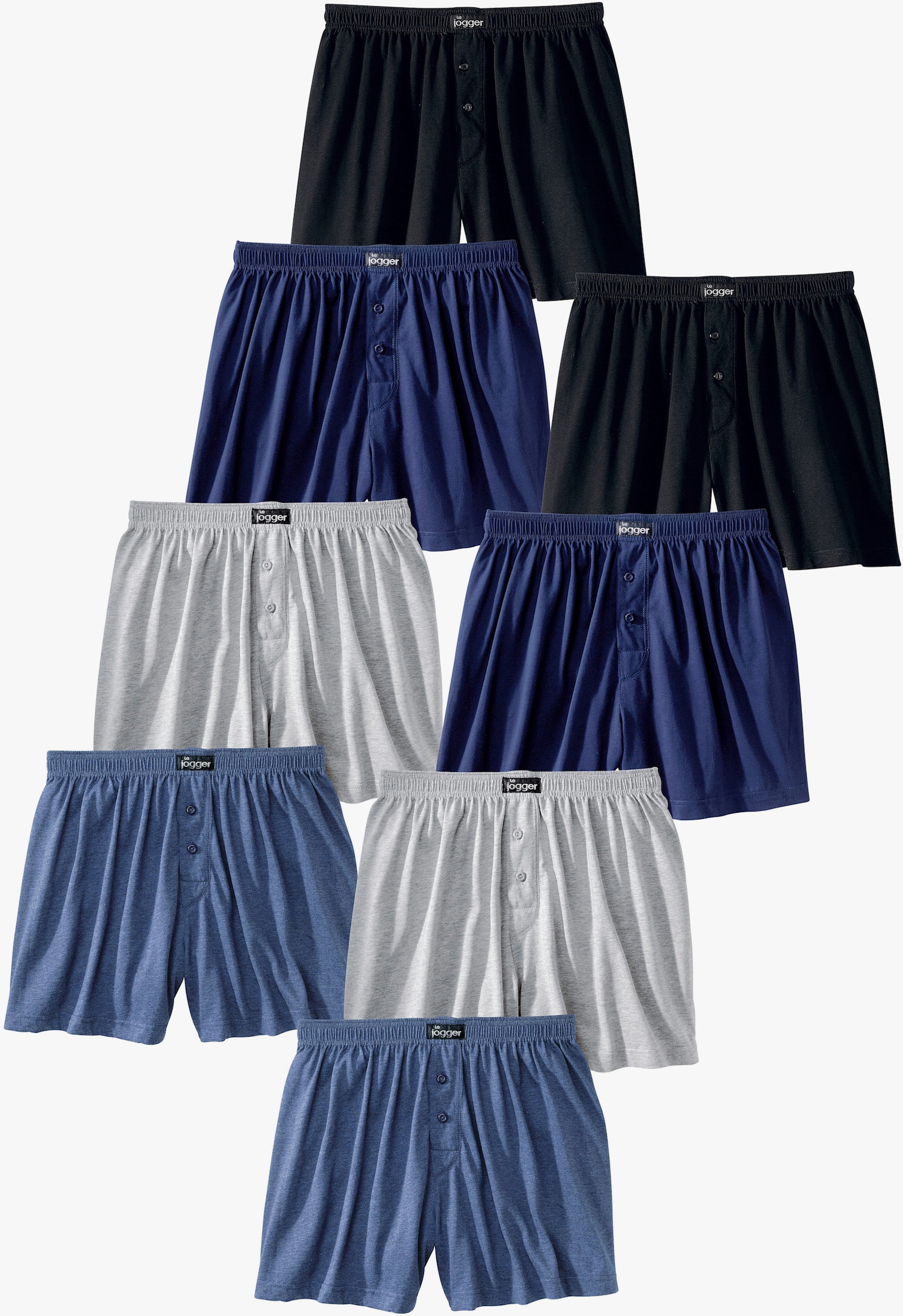 le jogger Weiter Boxer - schwarz, marine, grau-meliert, blau-meliert