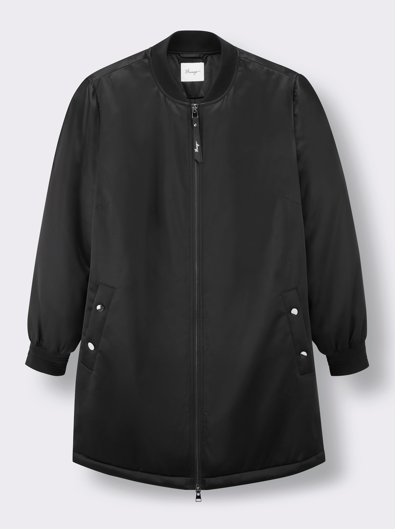 sheego Blouson in verlängerter Form - schwarz