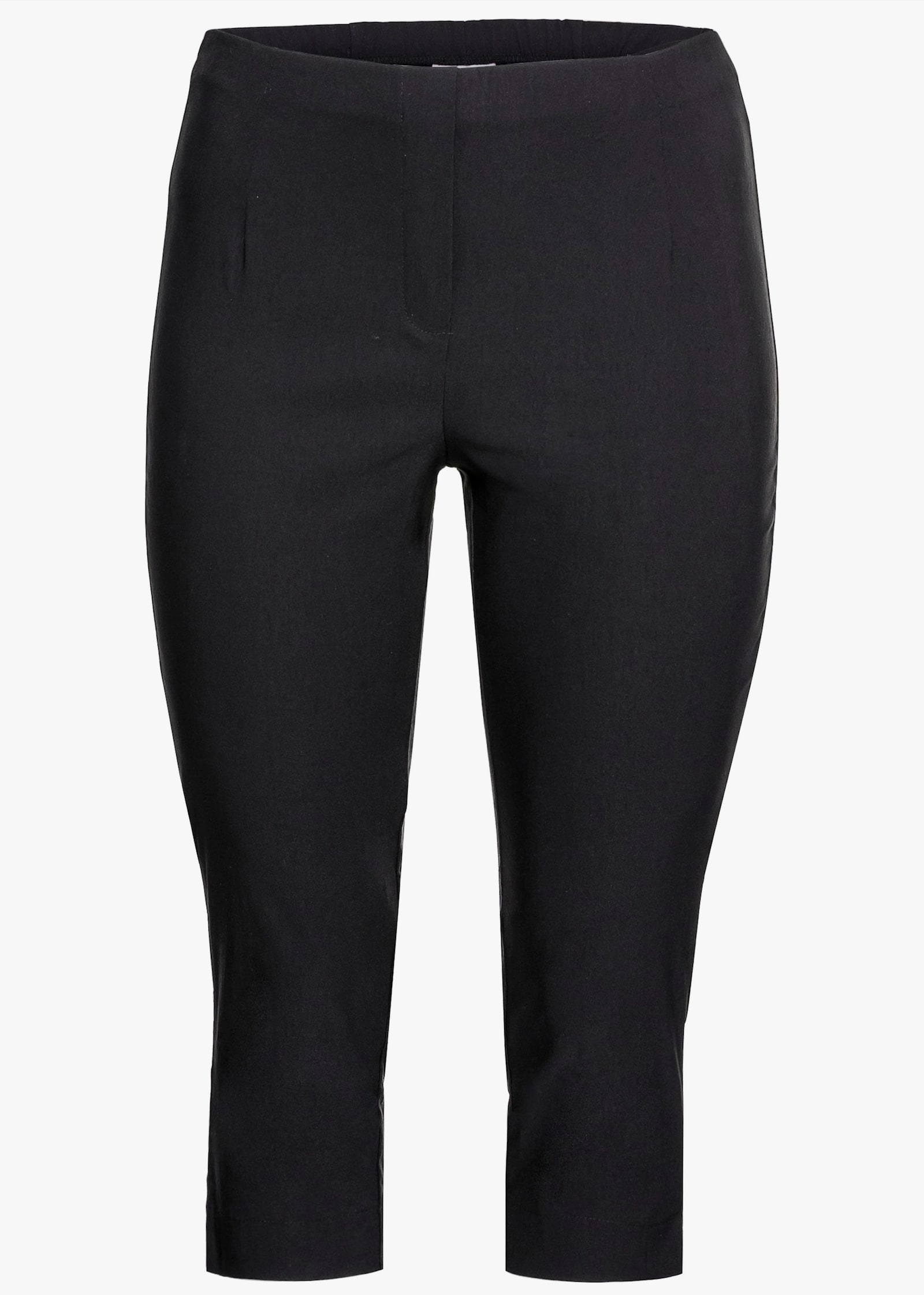 sheego Caprihose mit Schlupfbund, aus Bengalin - schwarz