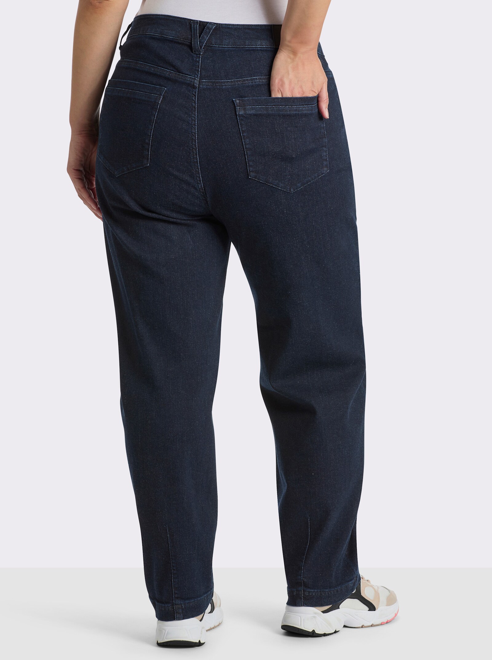 sheego Jeans mit Barrel-Leg - dark blue