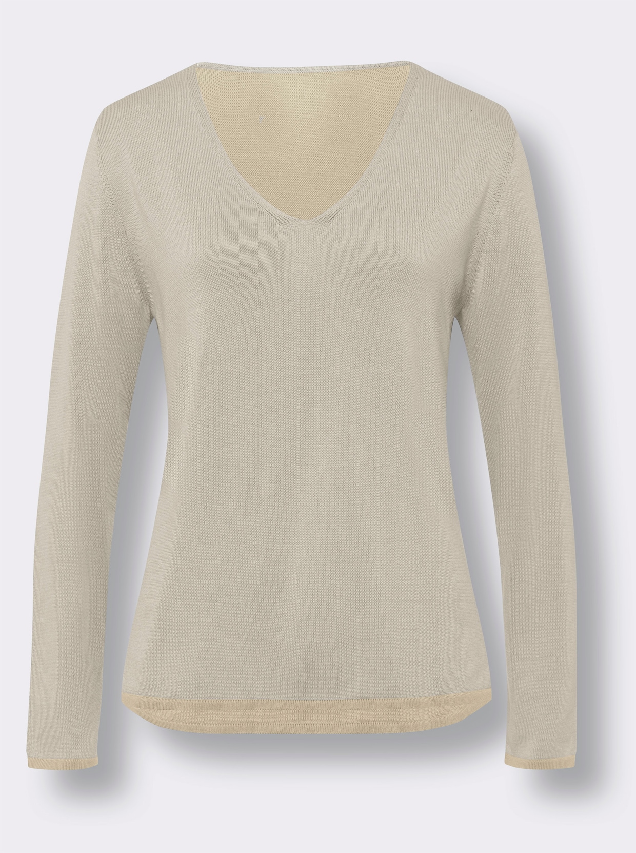 heine Feinstrickpullover - ecru-sand-gemustert