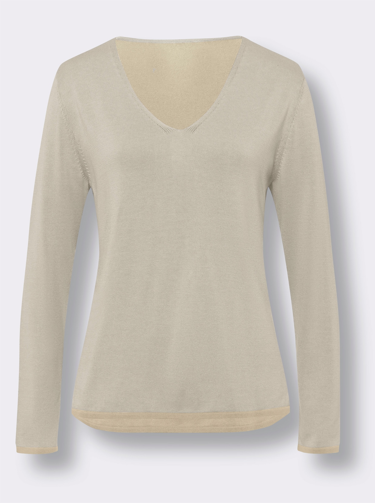 heine Pullover - ecru-sand-gemustert