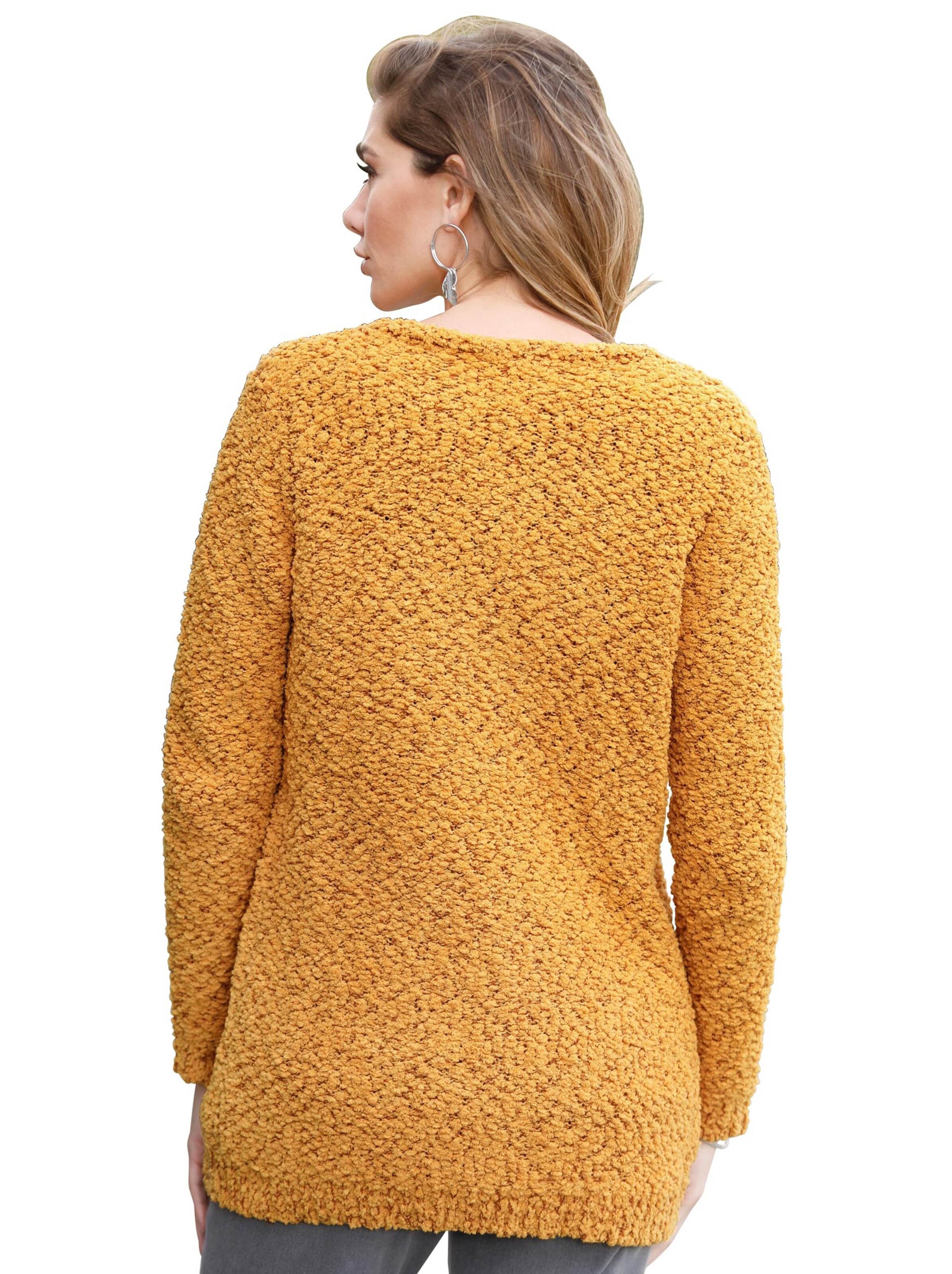 Strickjacke - senfgelb