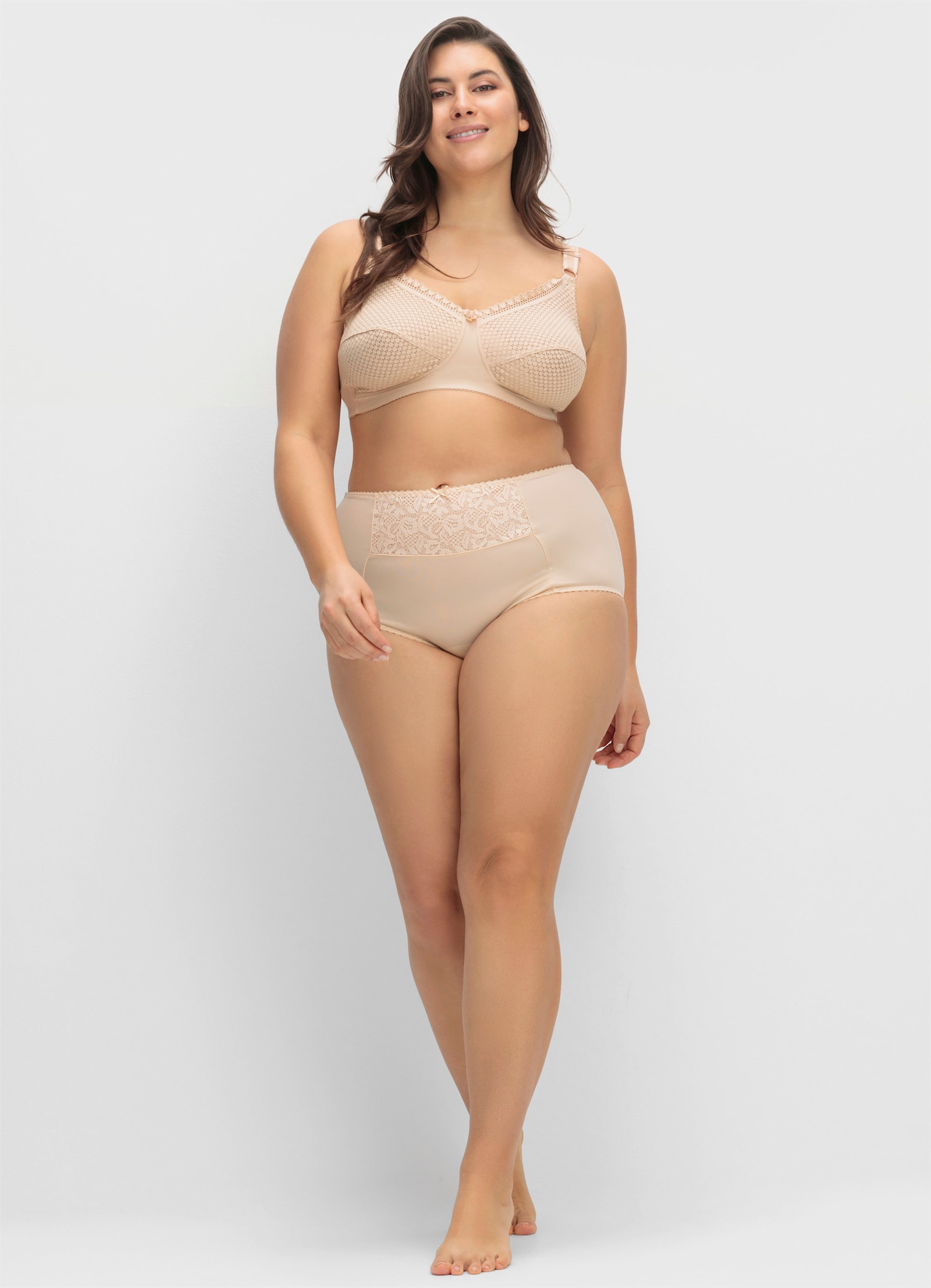 Miss Mary BH ohne Bügel mit vorne verstellbaren Trägern - beige