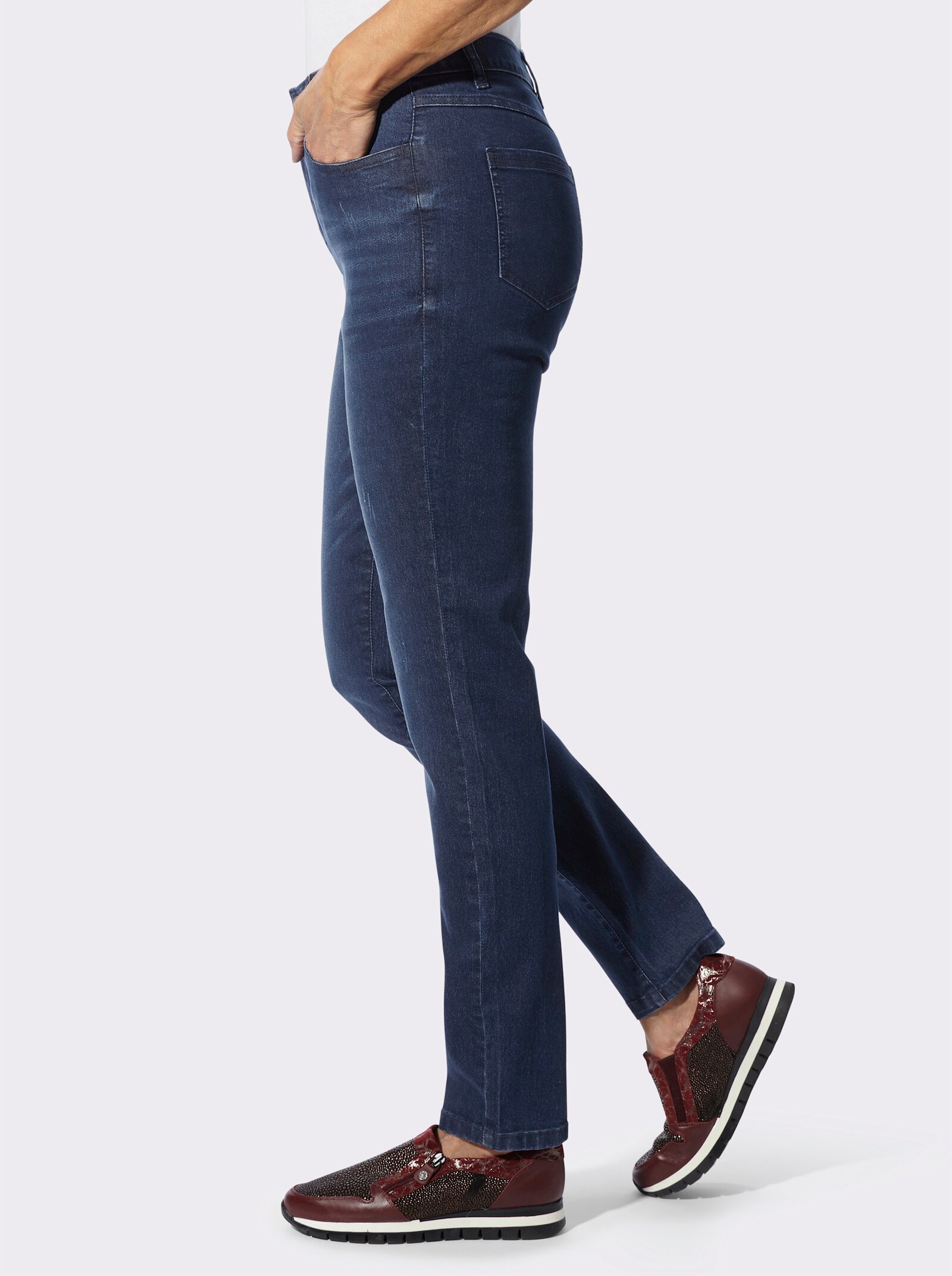 Jeans in Used-Optik - blue-stone-washed