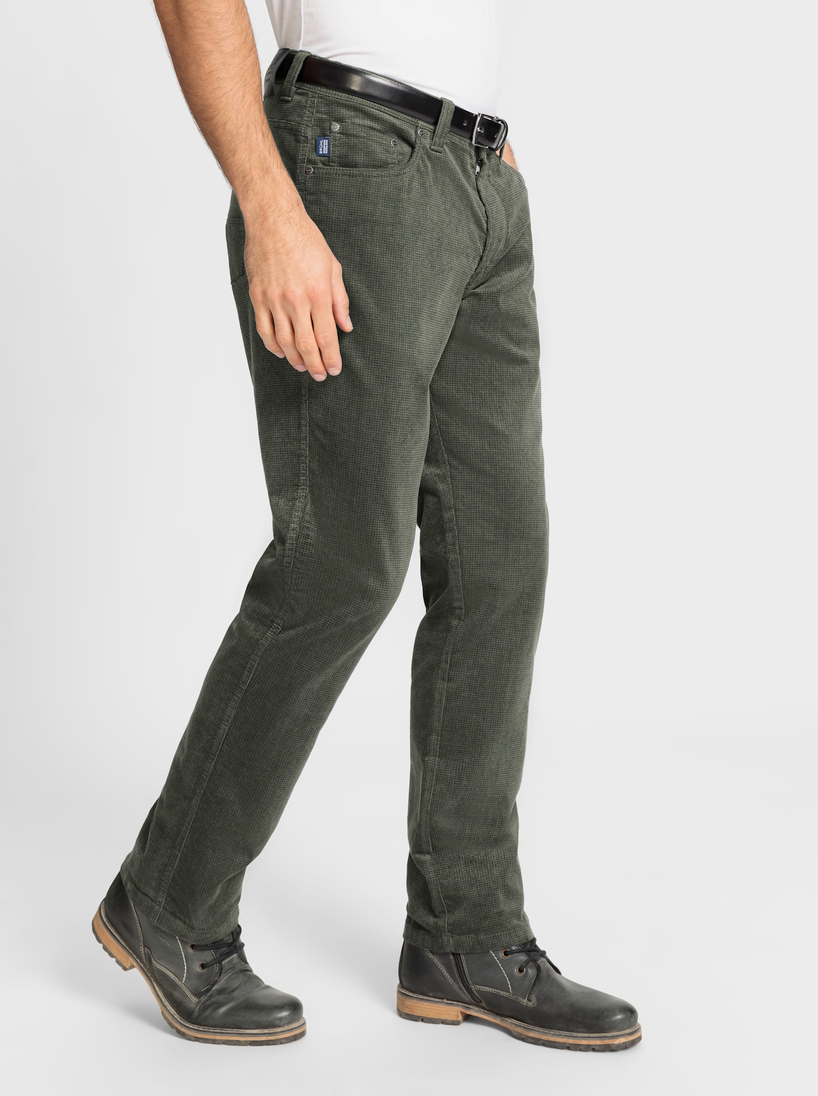 Brühl Hose - oliv-gemustert