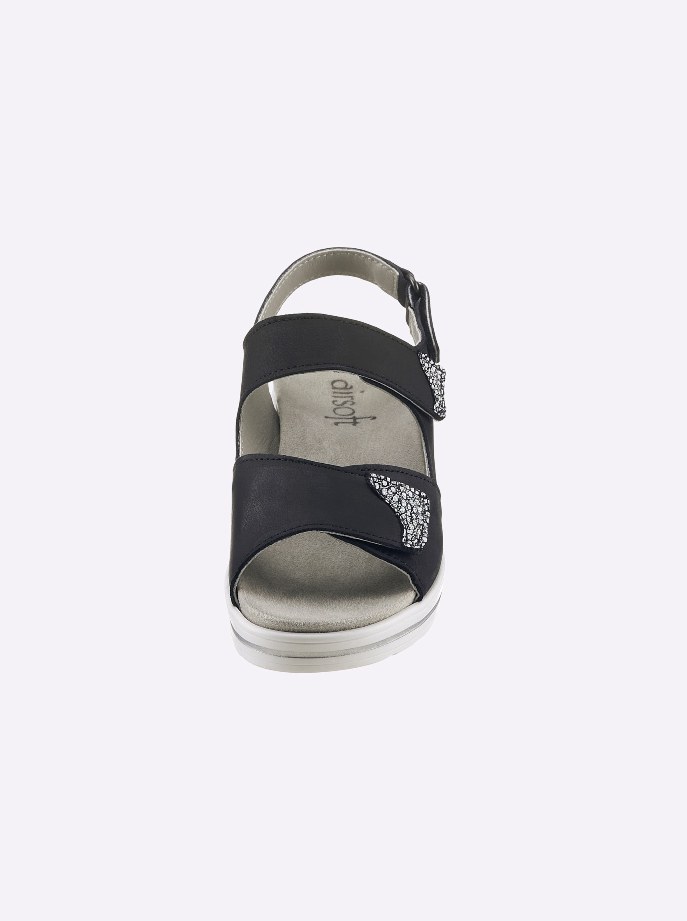 Ist der günstig Kaufen-Sandalette in marine von airsoft comfort+. Sandalette in marine von airsoft comfort+ <![CDATA[Wir stehen auf Komfort und eine tolle Optik – wie die Sandalette von airsoft comfort+ beweist. Farbe Weiß aus Glattleder, Farbe Marine aus Nubuk- und Lacklede