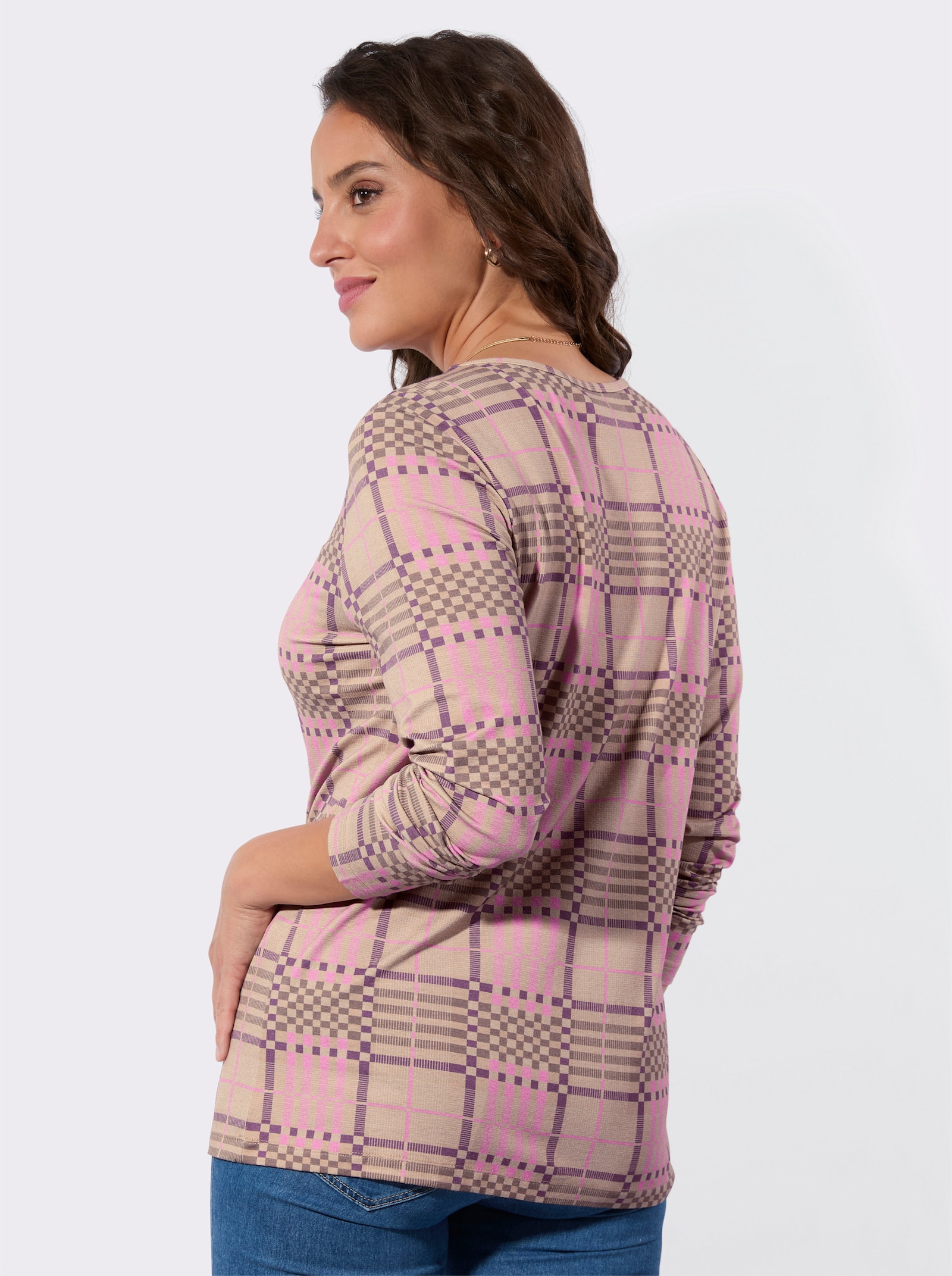 Langarmshirt mit hochwertiger Viskose - sesam-orchidee-bedruckt