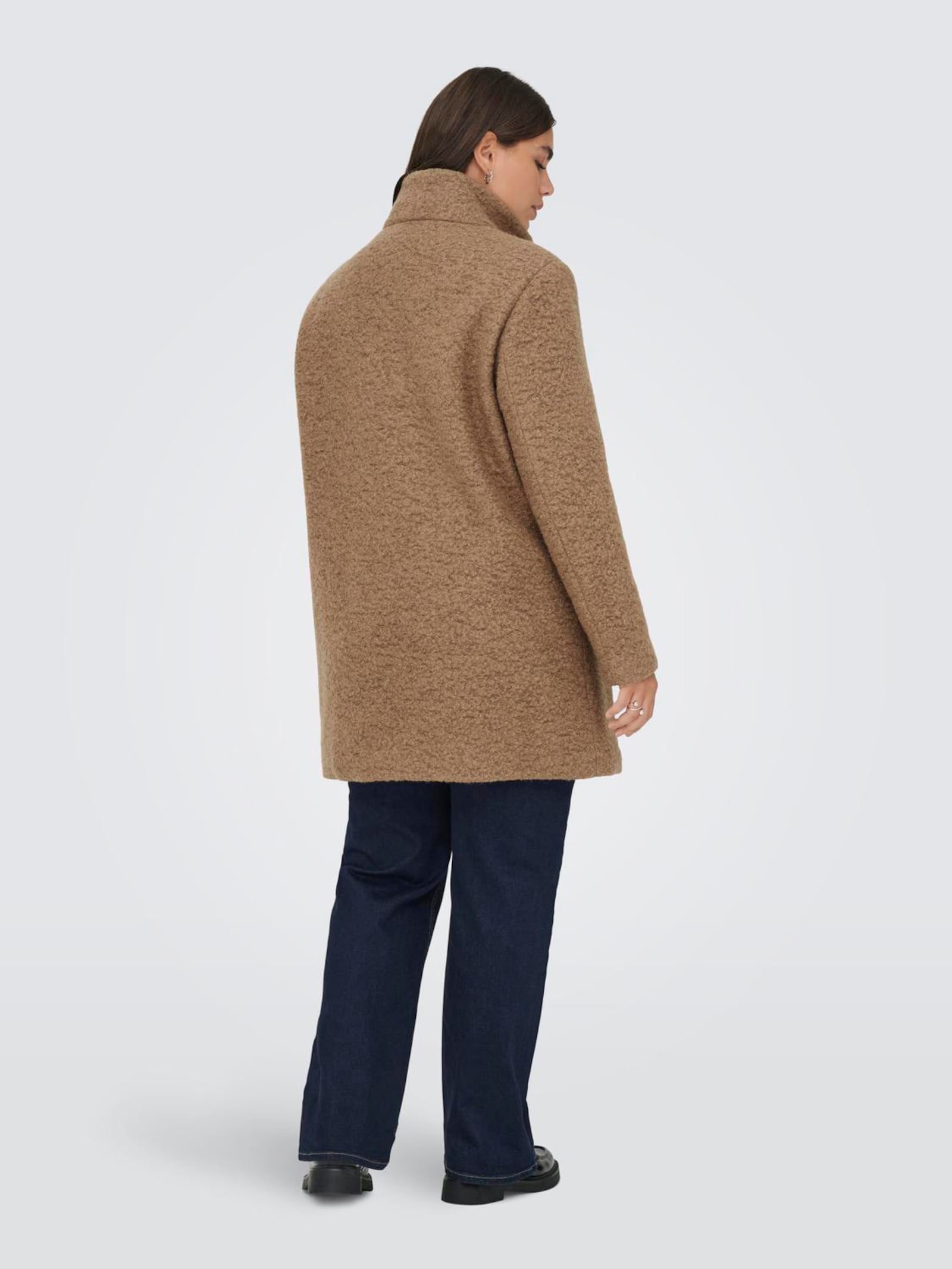 ONLY CARMAKOMA Kurzmantel - cocoa créme detail:melange