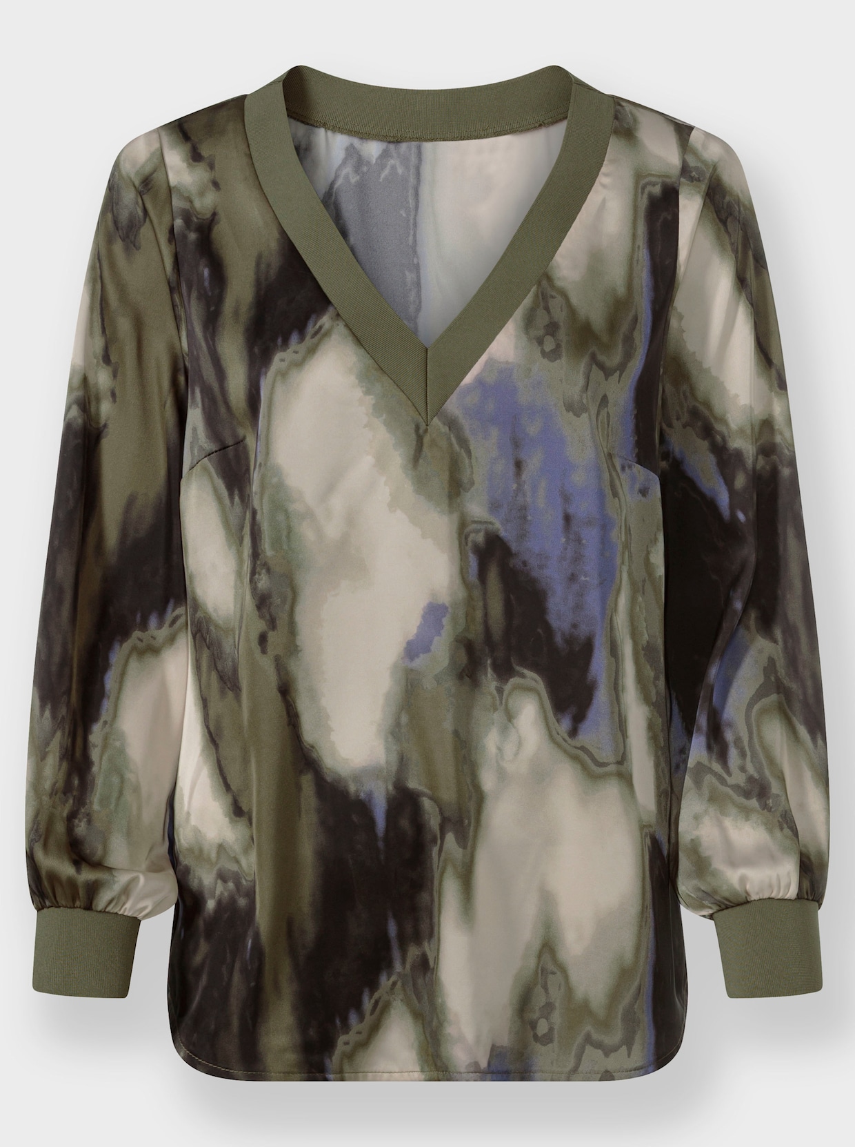 heine Comfortabele blouse - kaki/zand/bedrukt