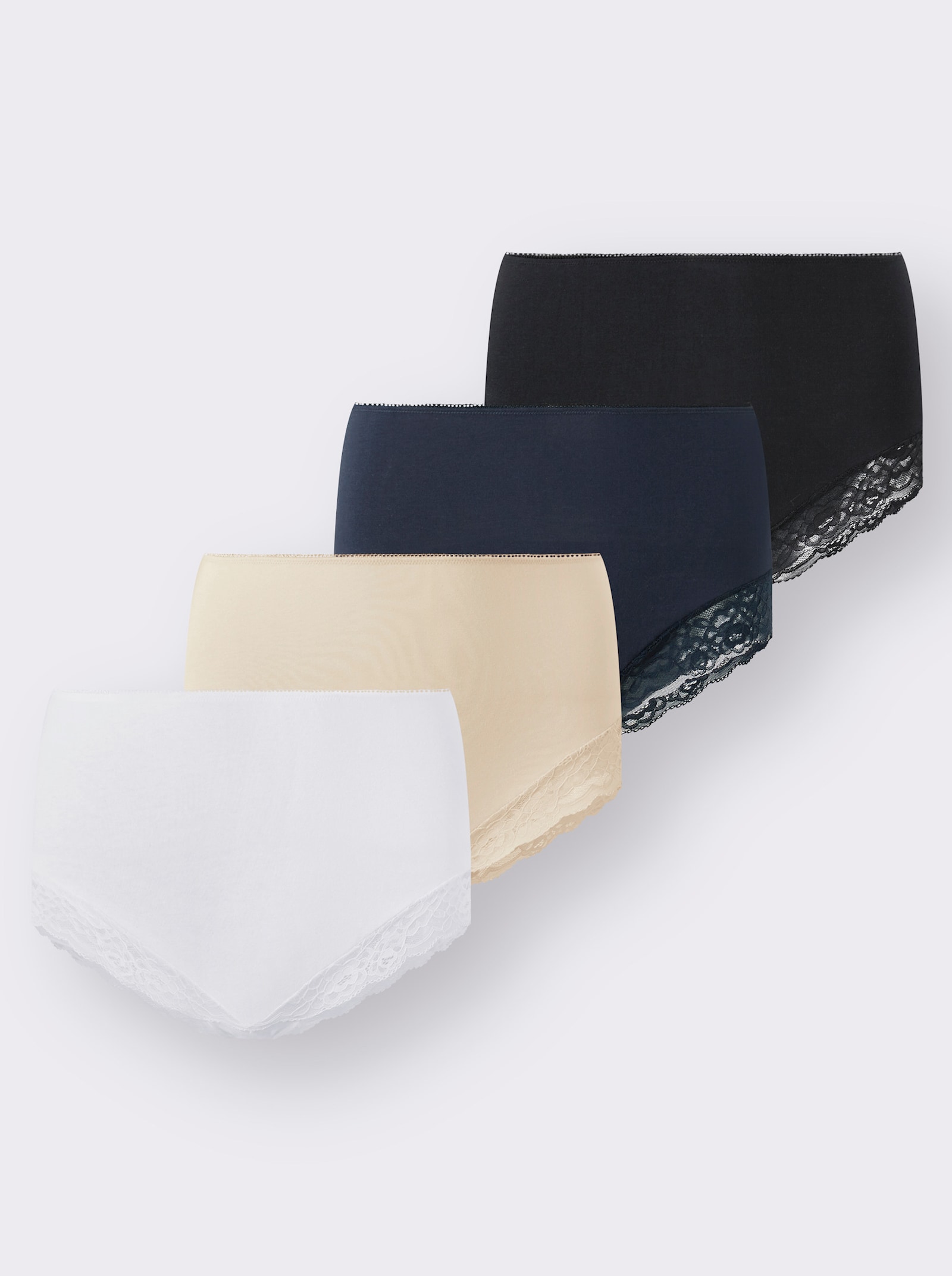 Taillenslip mit Stretch-Spitze - farbig-sortiert