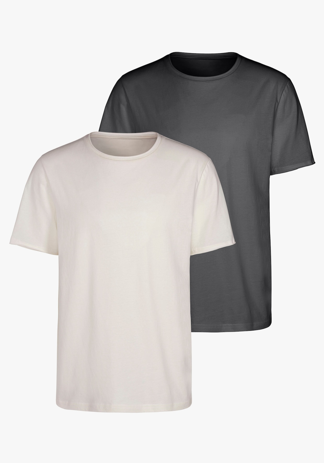 T-Shirt - grau / creme