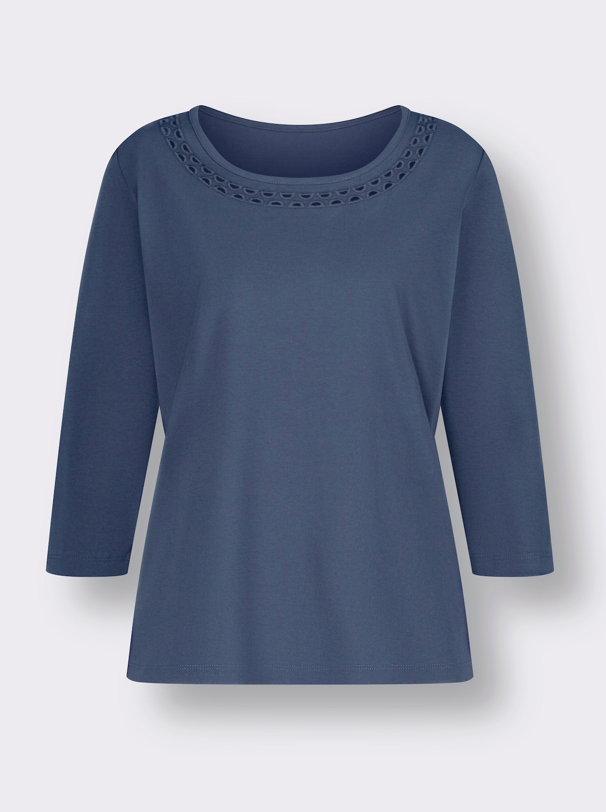 3/4-Arm-Shirt - rauchblau