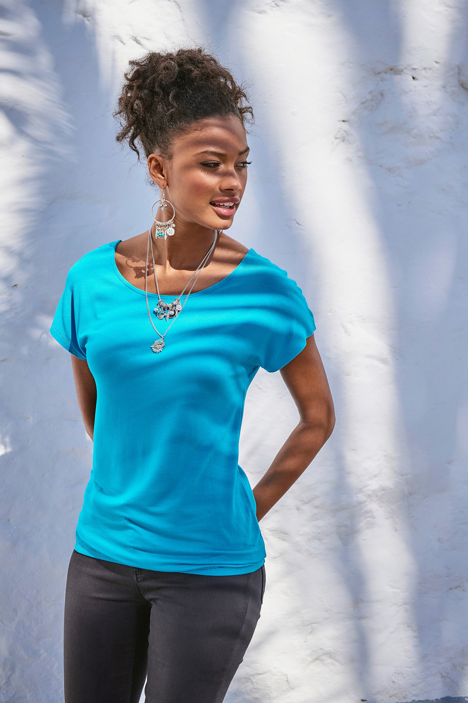 Vivance Kurzarmshirt - türkis