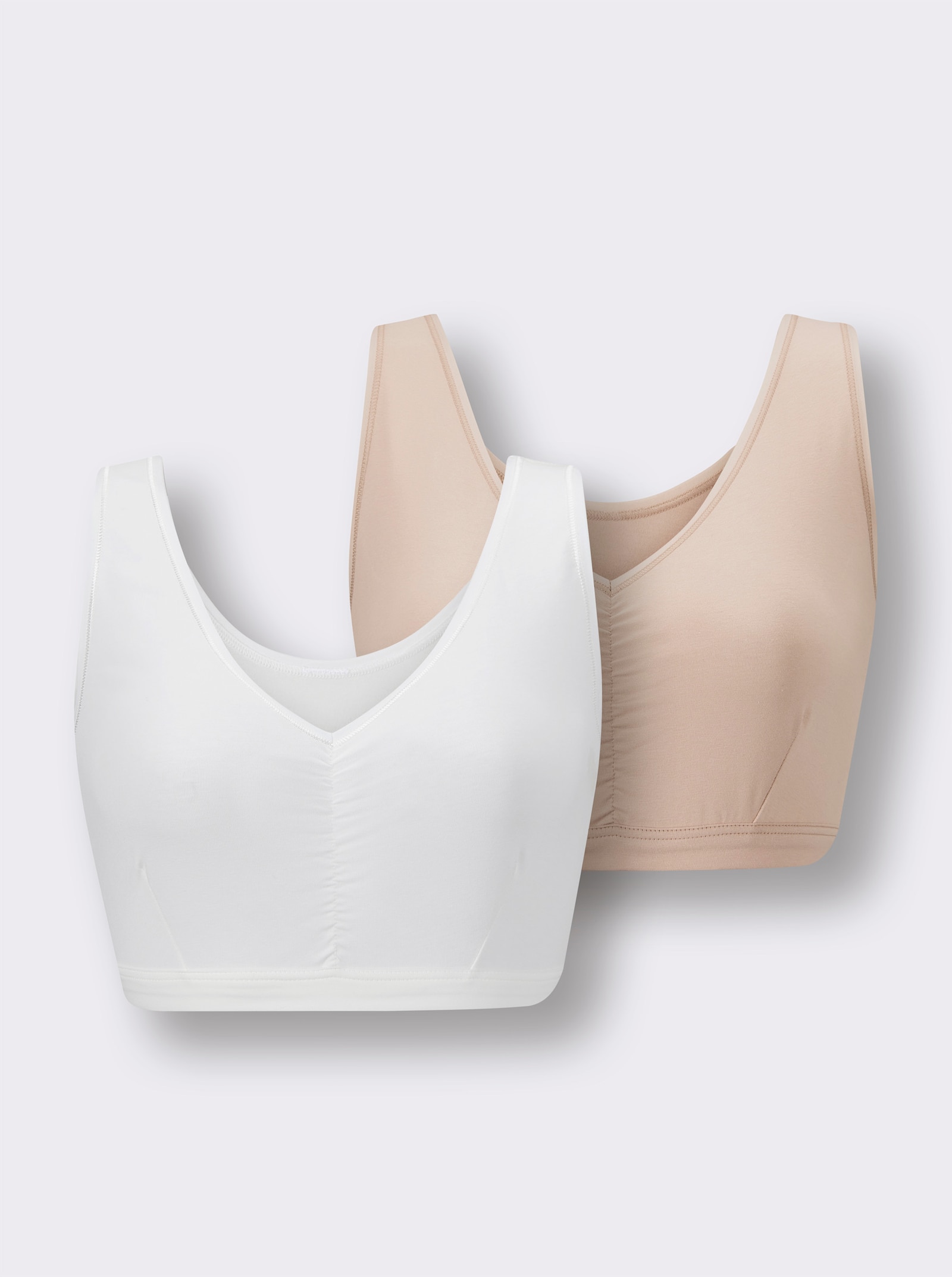 wäschepur Bustier mit doppeltem Softbund - camel + champagner