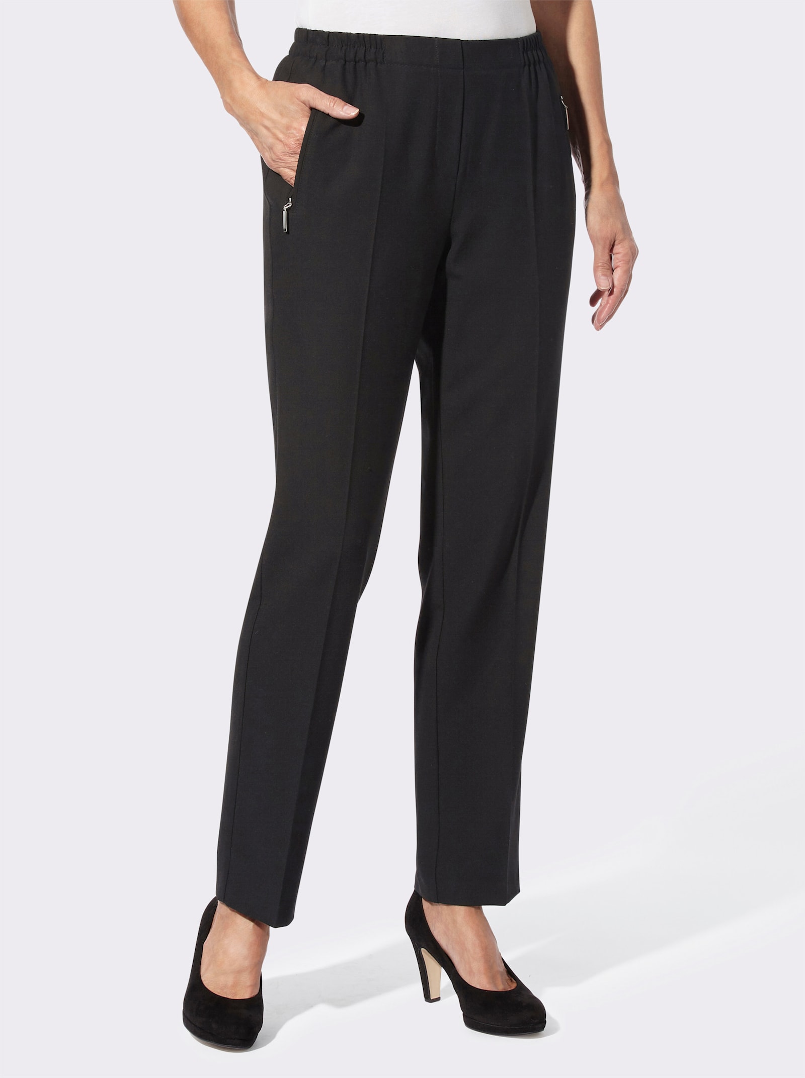 Adelina by Scheiter Hose in angerauter Winter-Qualität - schwarz