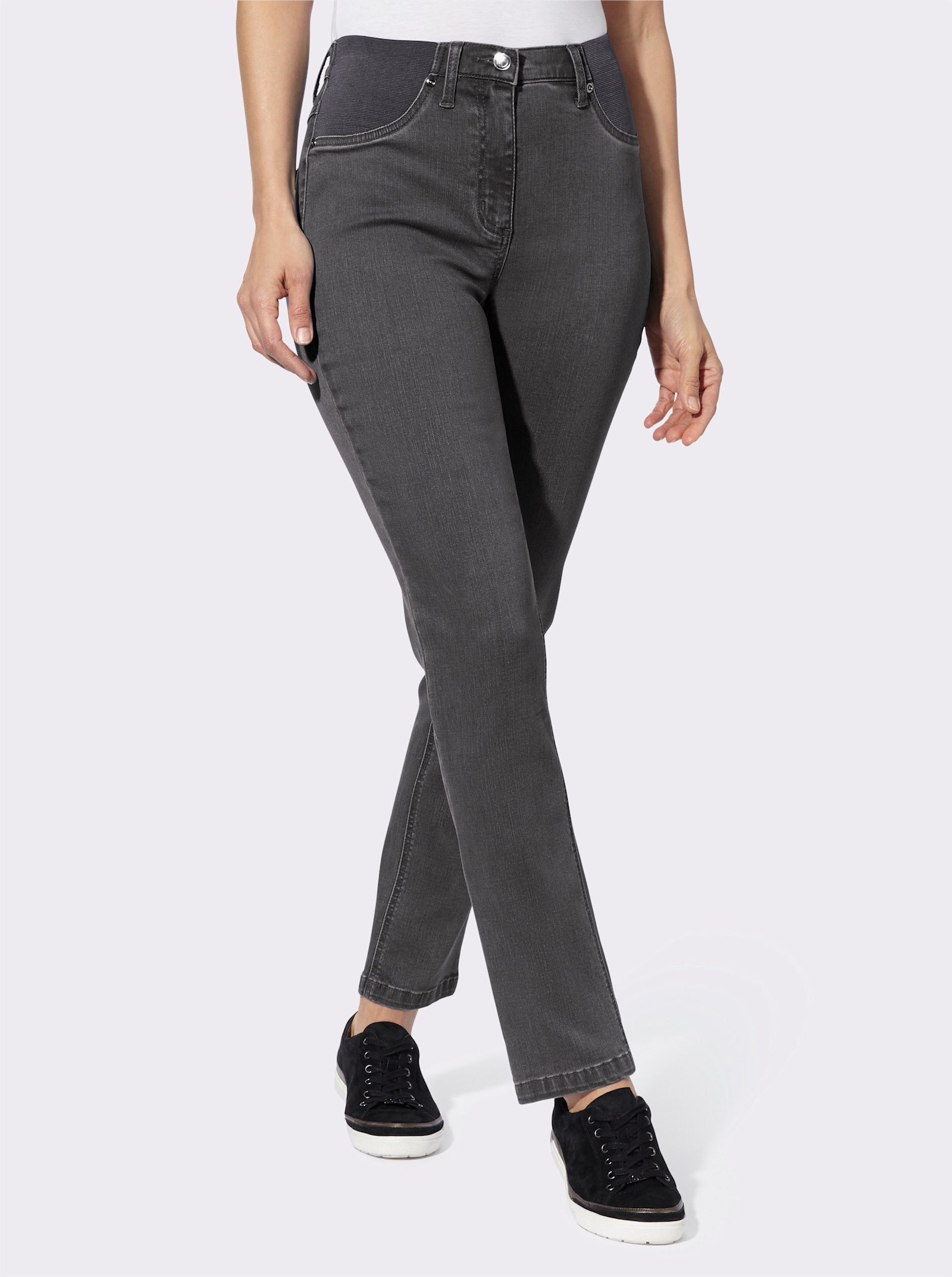 Jeans in Stretch-Qualität - dark grey-denim