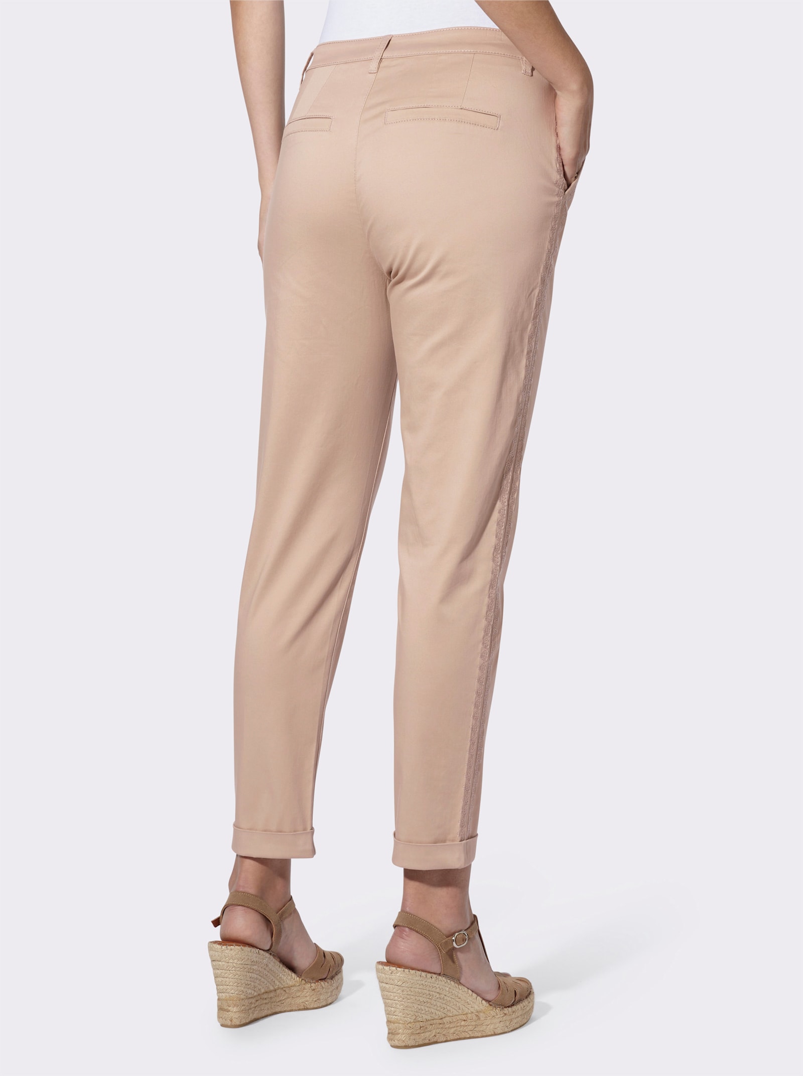 heine Pantalon chino avec coutures décoratives - beige