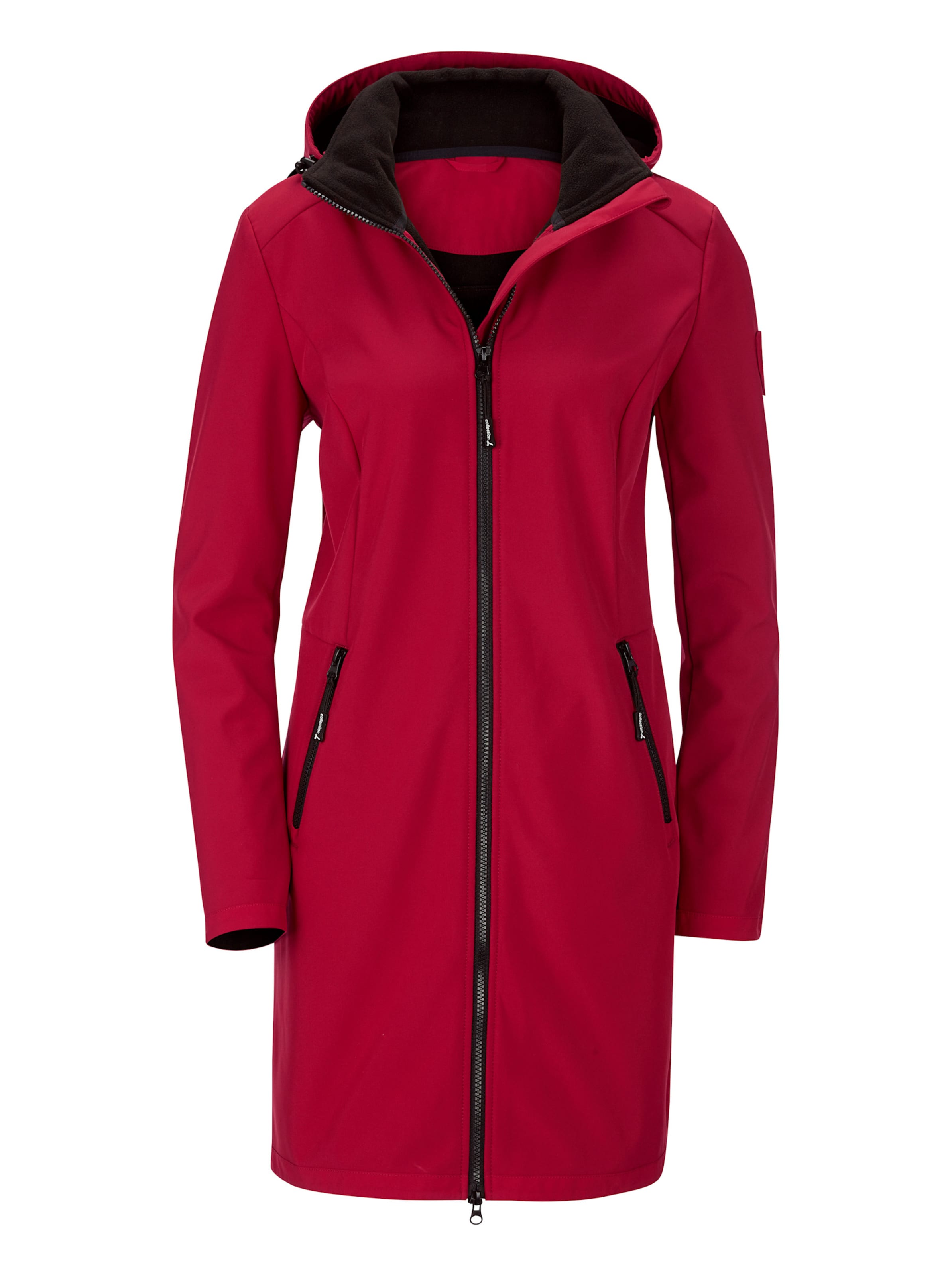 Casual Looks Damen Rot Softshelljacke Gr. 44, 94% Polyester, 6% Elasthan, Unifarben, Figurumspielend, Jacken Softshelljacke, Topseller - Bild 4