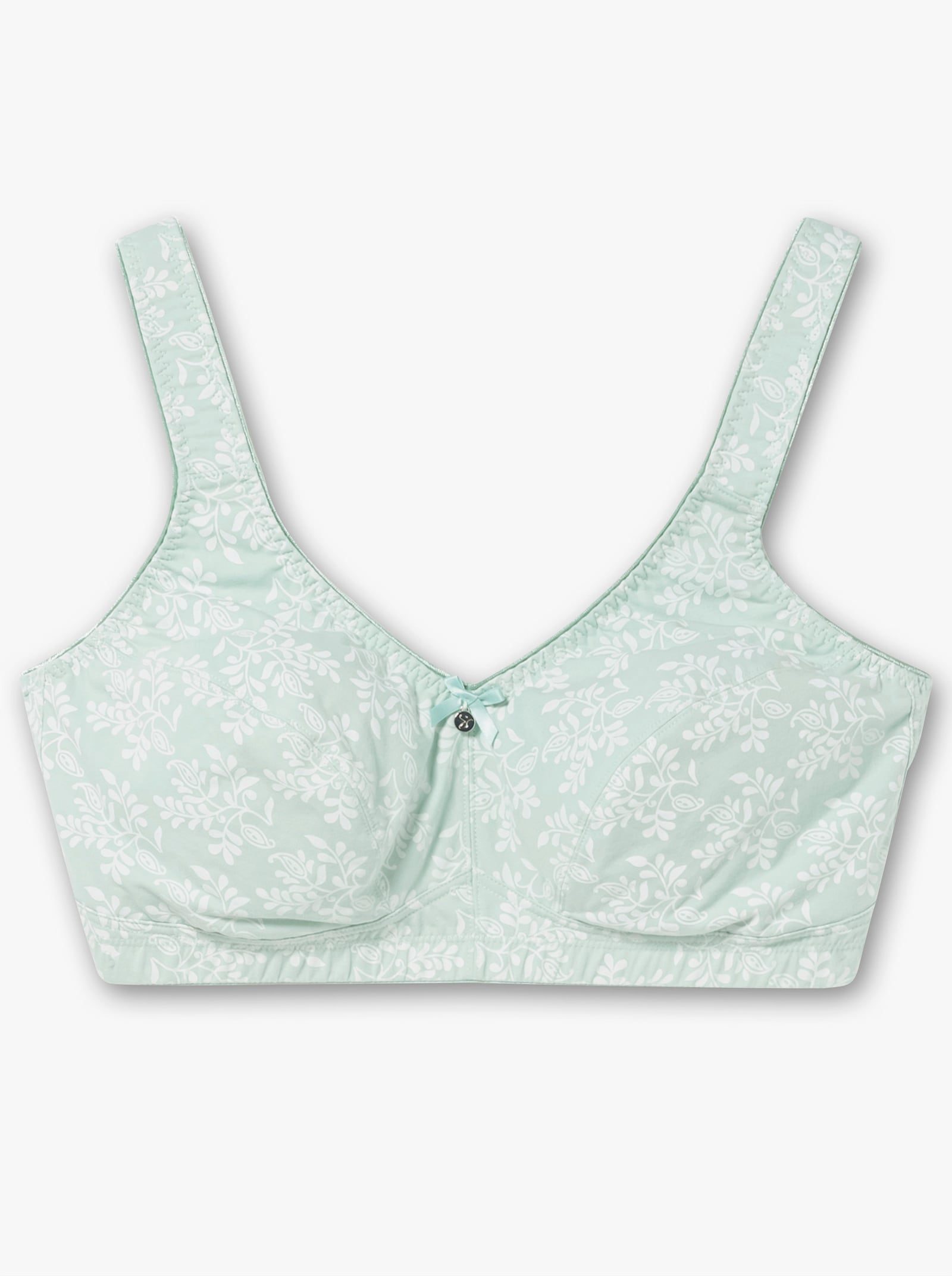 sheego Entlastungs-BH ohne Bügel im Doppelpack - mint+weiß