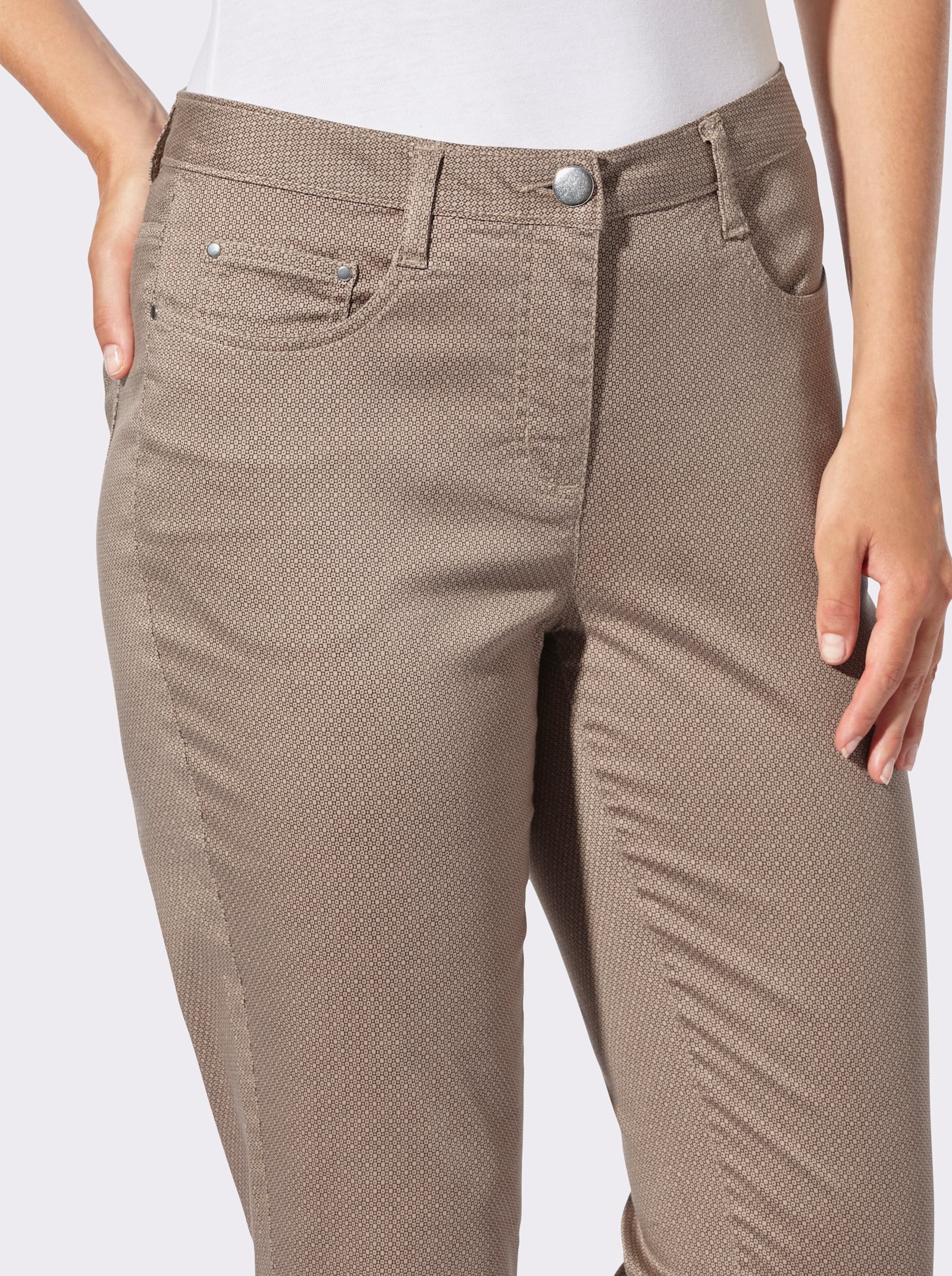 Druckhose in 5-Pocket-Form - sesam-bedruckt