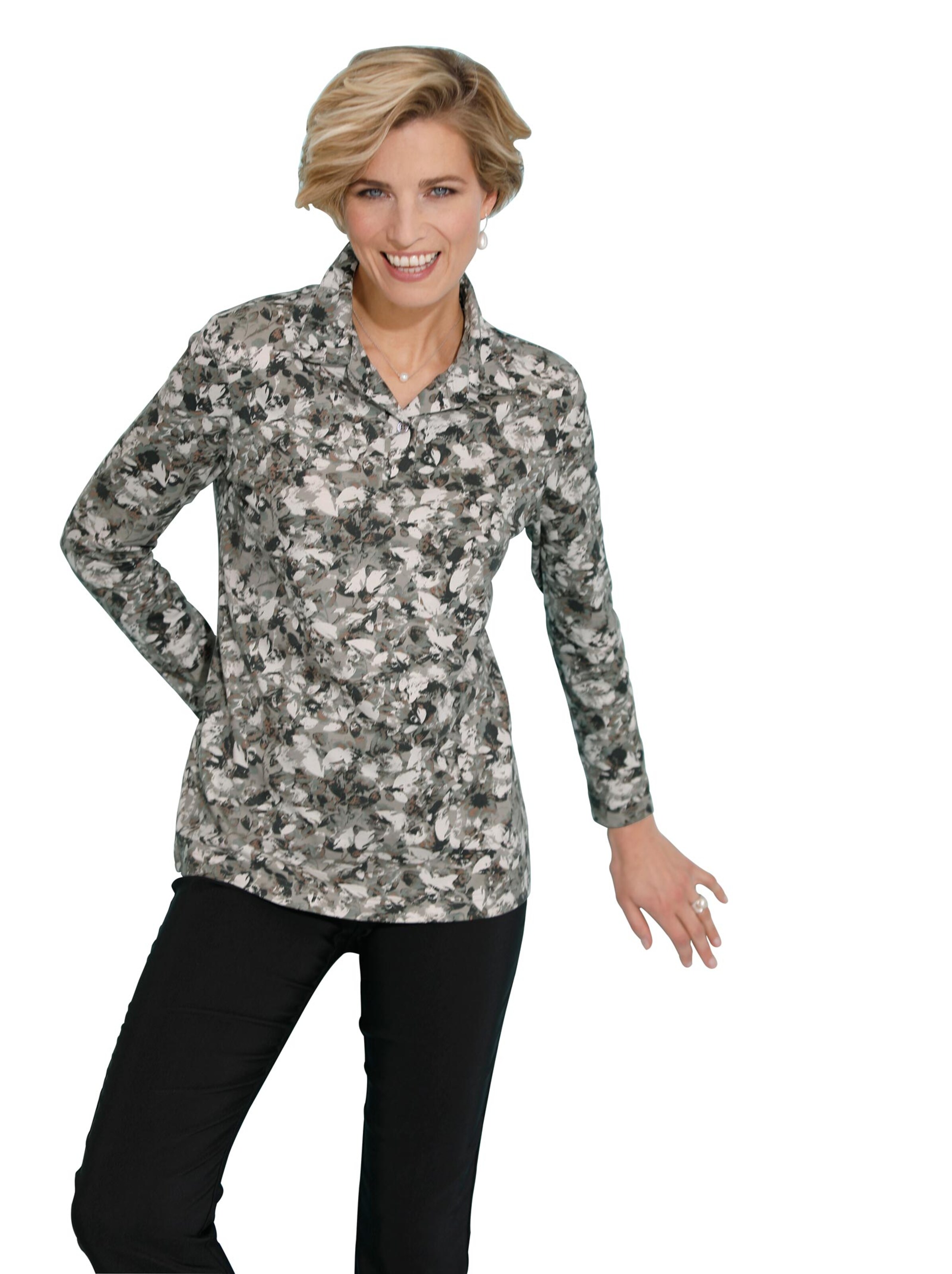 Poloshirt - wintertürkis-bedruckt