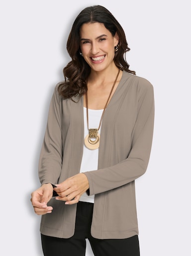 Shirtjacke in offener Form - sesam