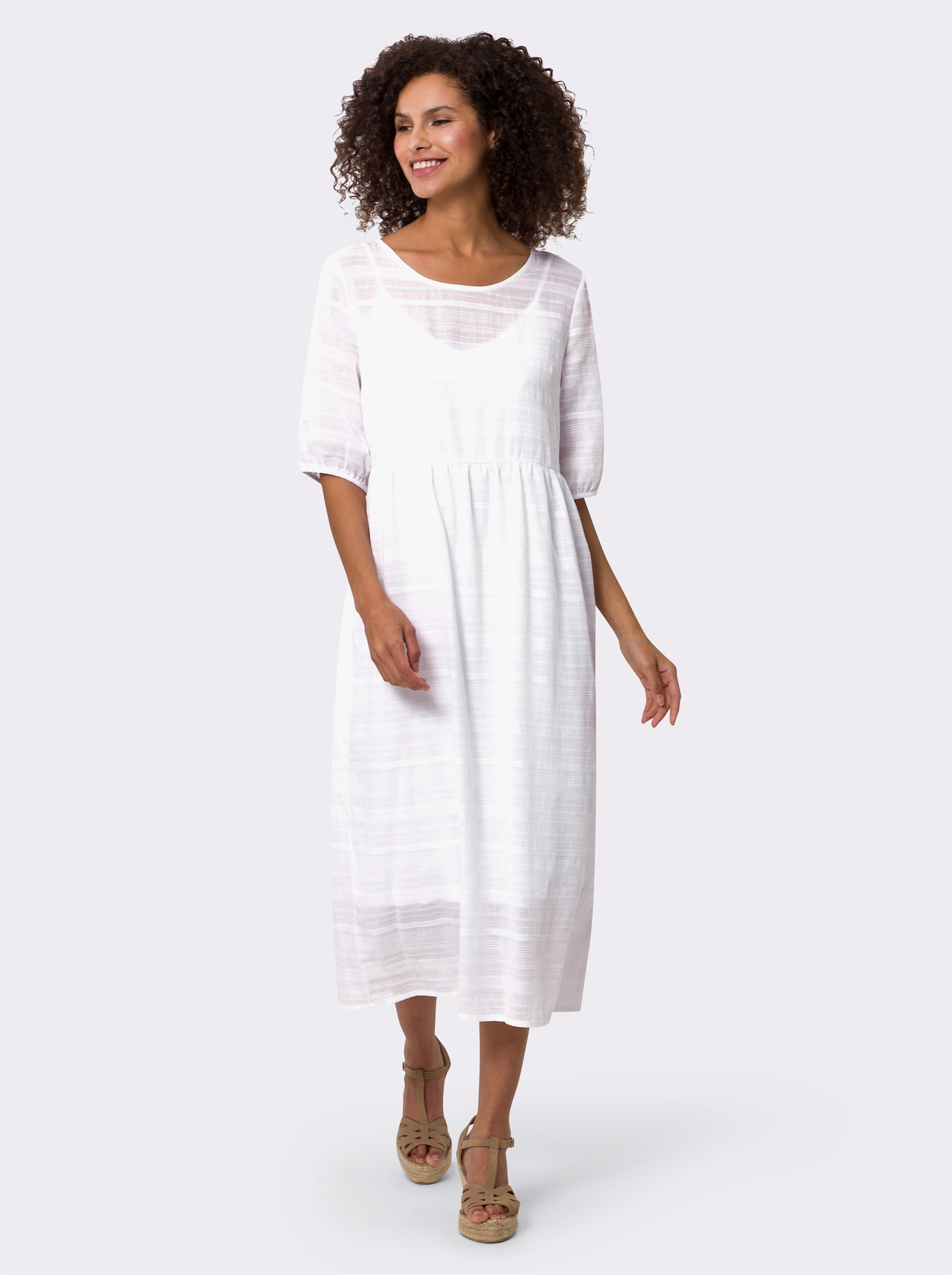 heine Freizeitkleid mit Unterkleid - ecru