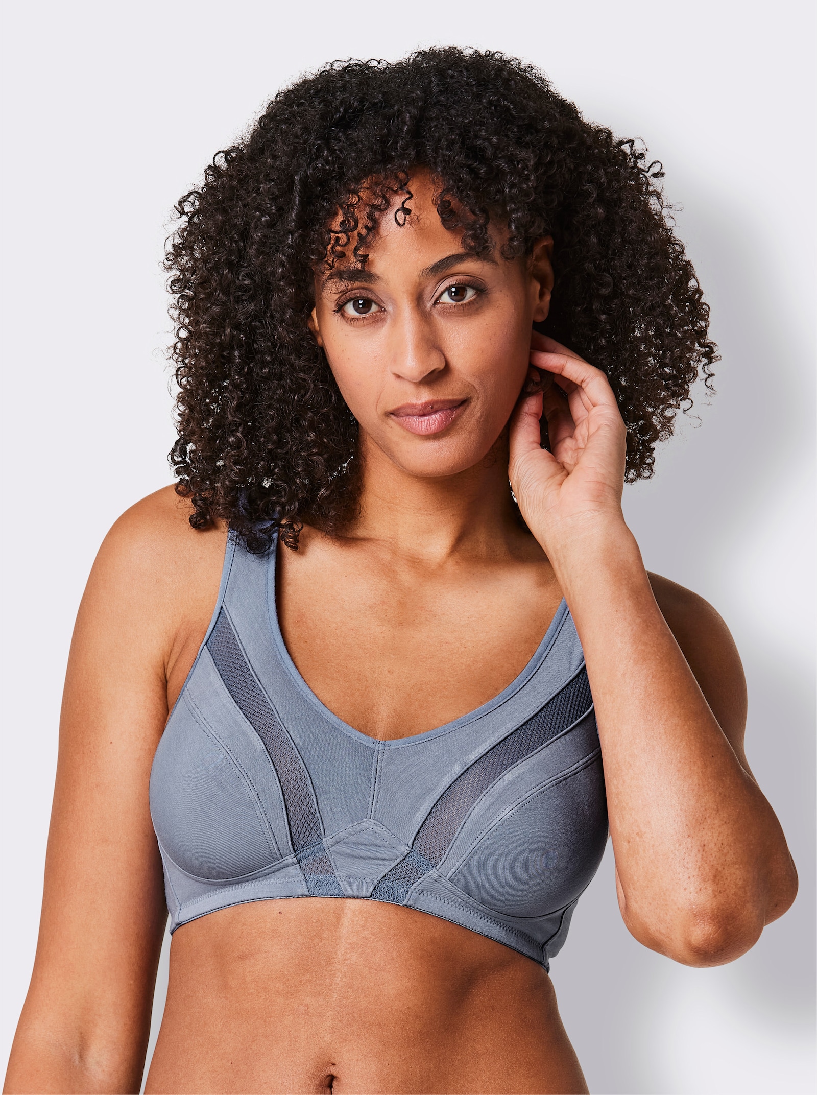 wäschepur Steunbeha zonder beugel - rookblauw