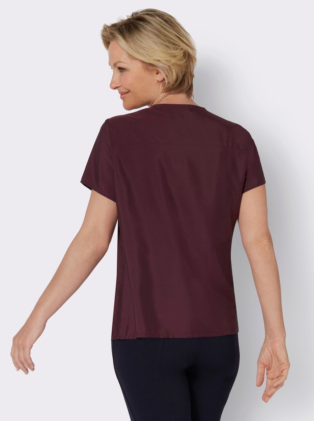 Comfortabele blouse - bordeaux