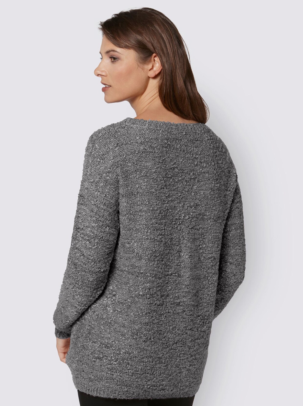 Pullover met lange mouwen - grijs gemêleerd