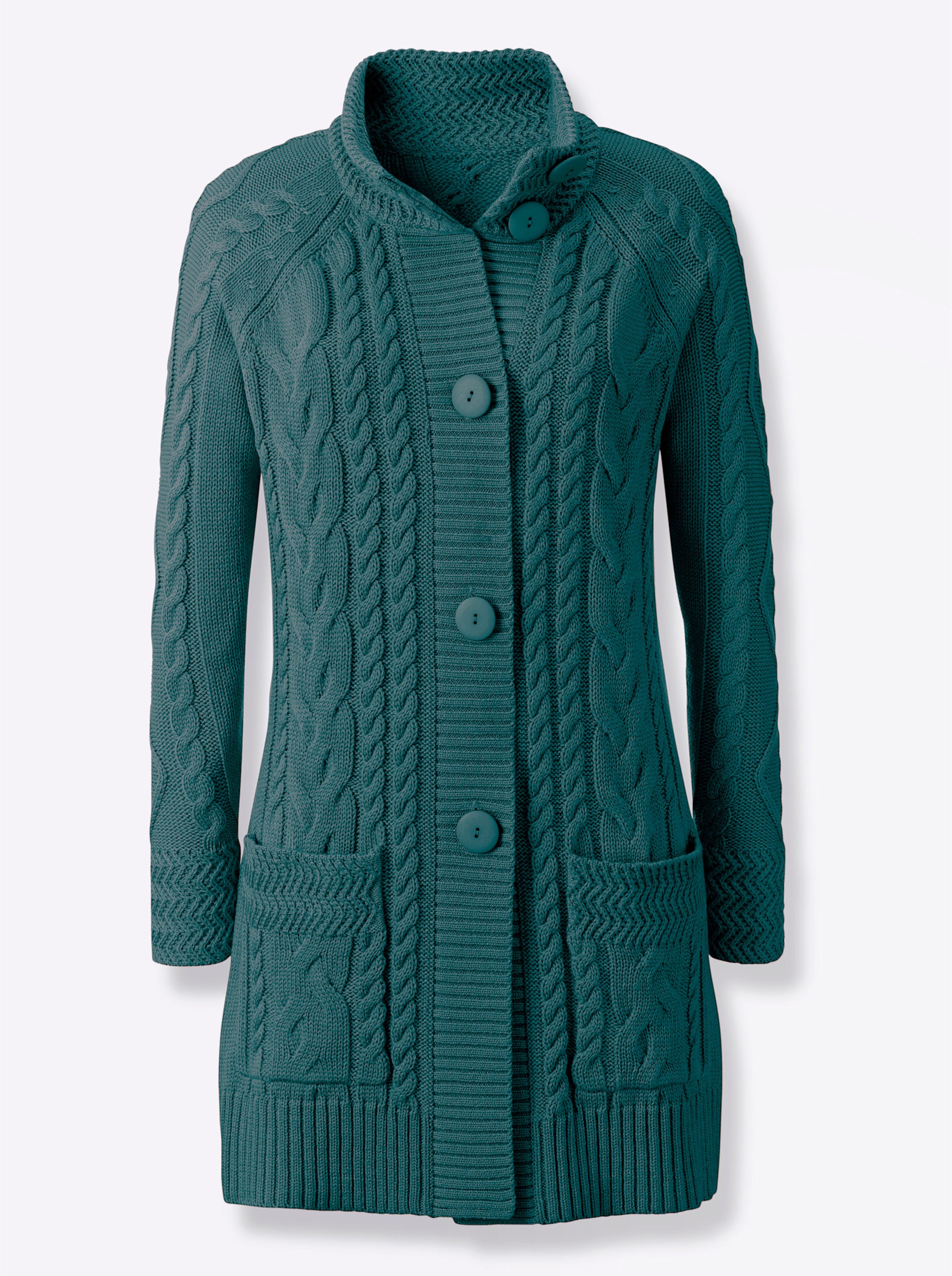 Longstrickjacke