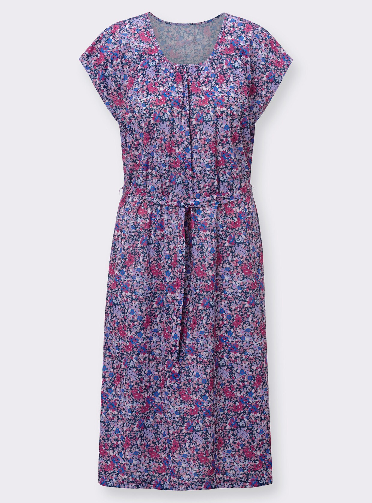 Kleiderschürze - fuchsia-bedruckt