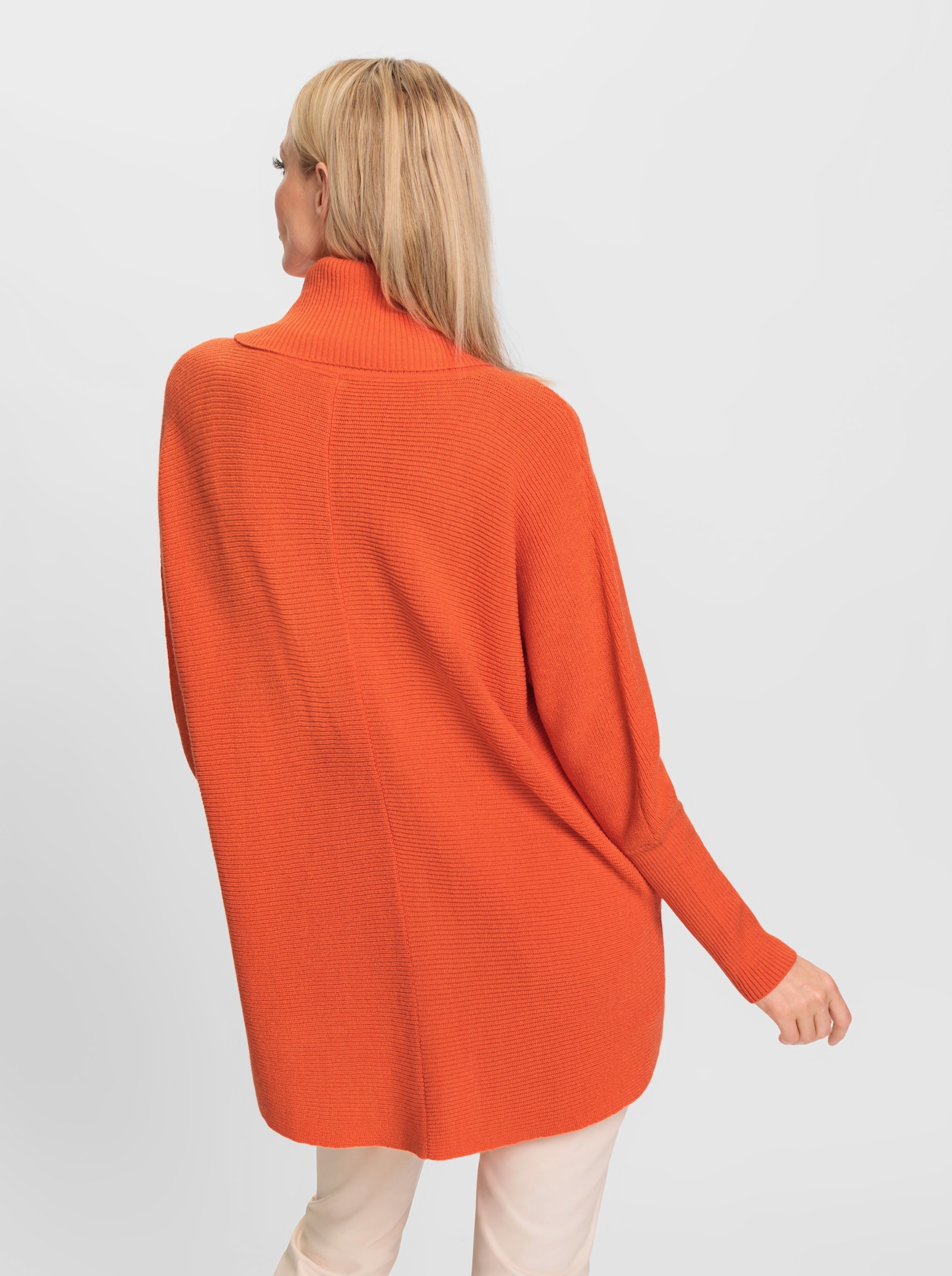 heine Rollkragenpullover mit Fledermaus-Ärmel - orange