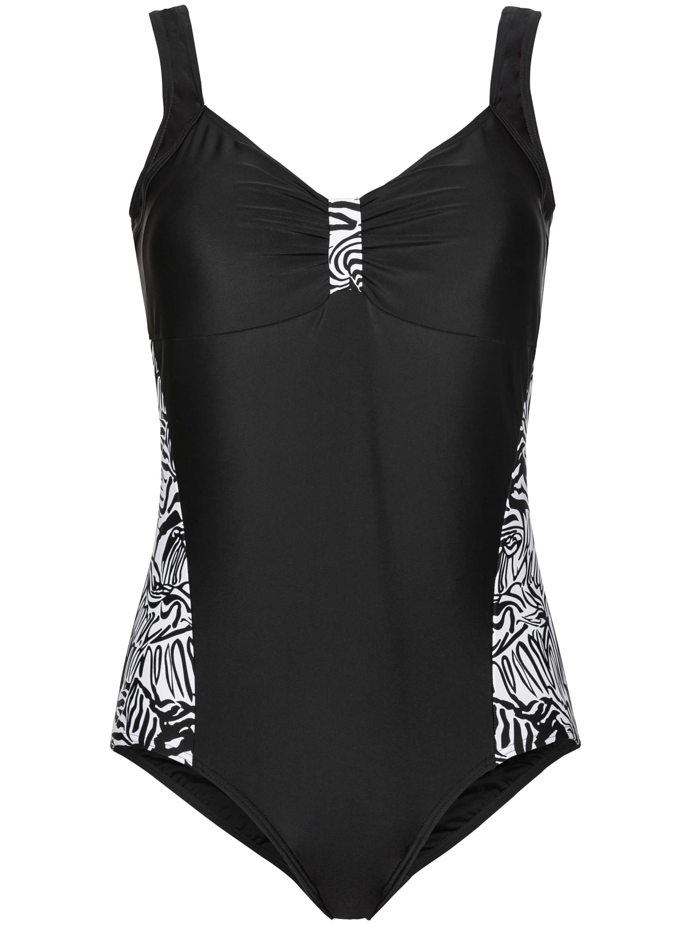 Witt Weiden Damen Badeanzug schwarz weiß bedruckt  - Onlineshop Witt Weiden