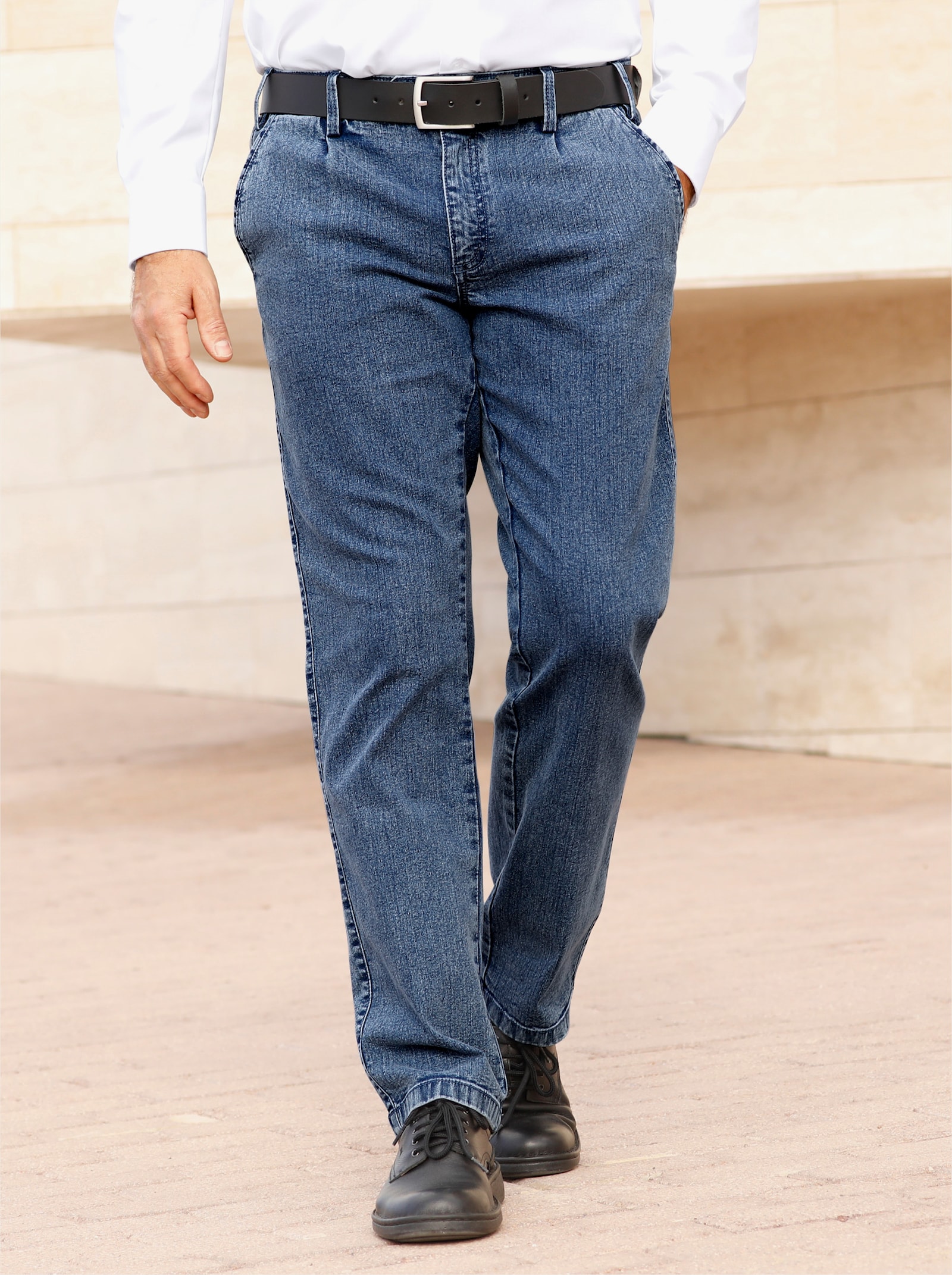 Marco Donati Jeans mit Bundfalten - blue-bleached