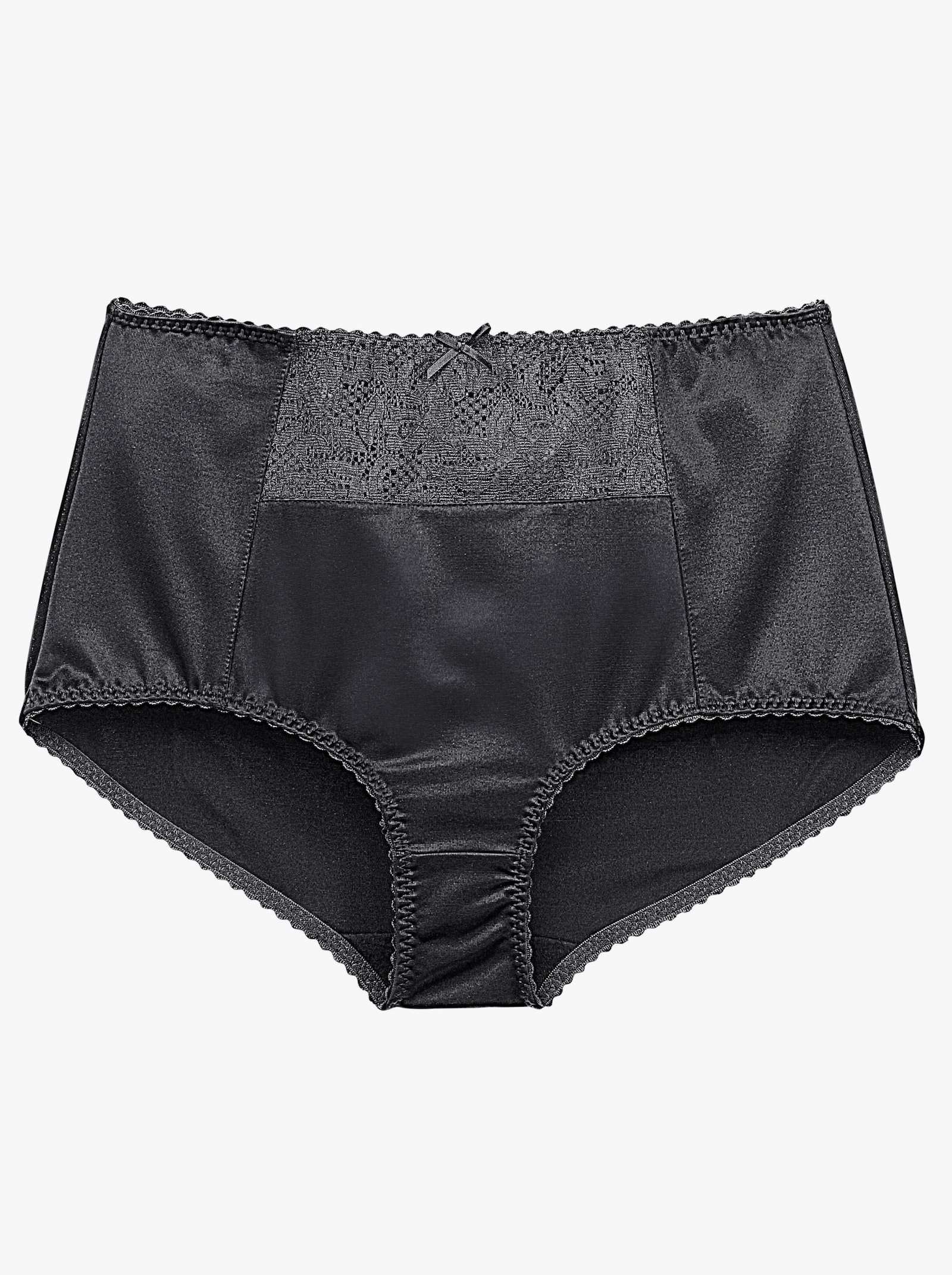 wäschepur Miederslip mit Spitzeneinsatz vorne - schwarz