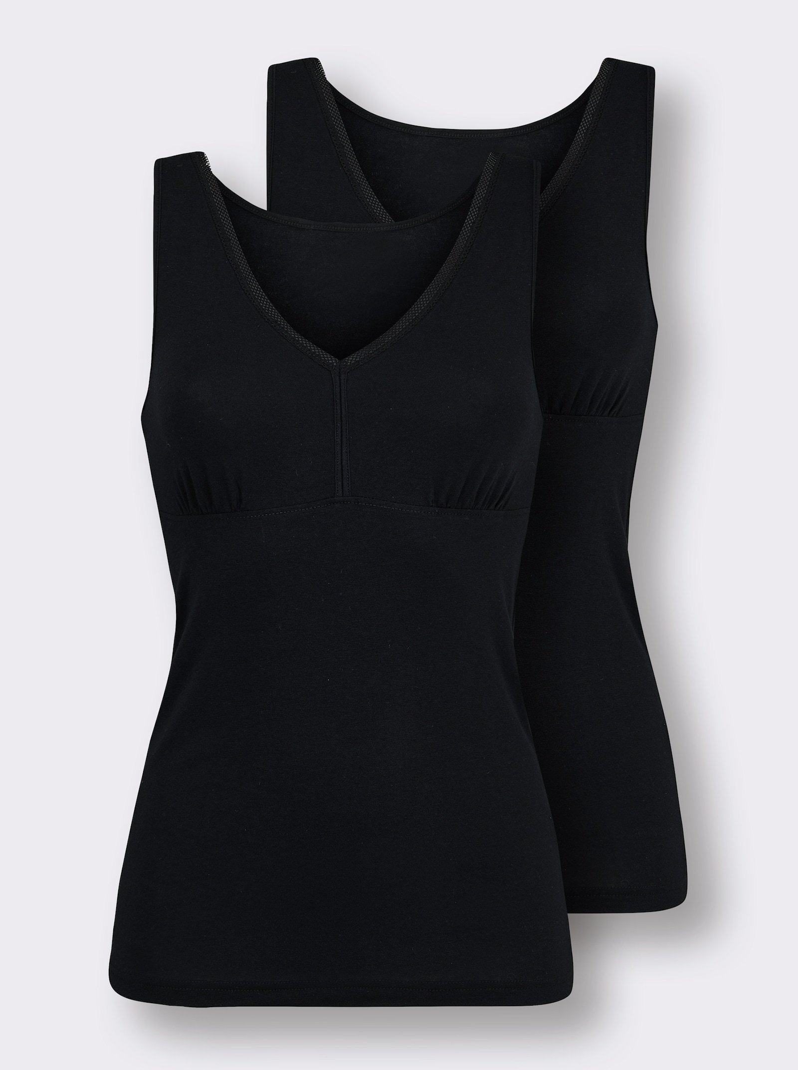 wäschepur BH-Hemd ohne Bügel - schwarz